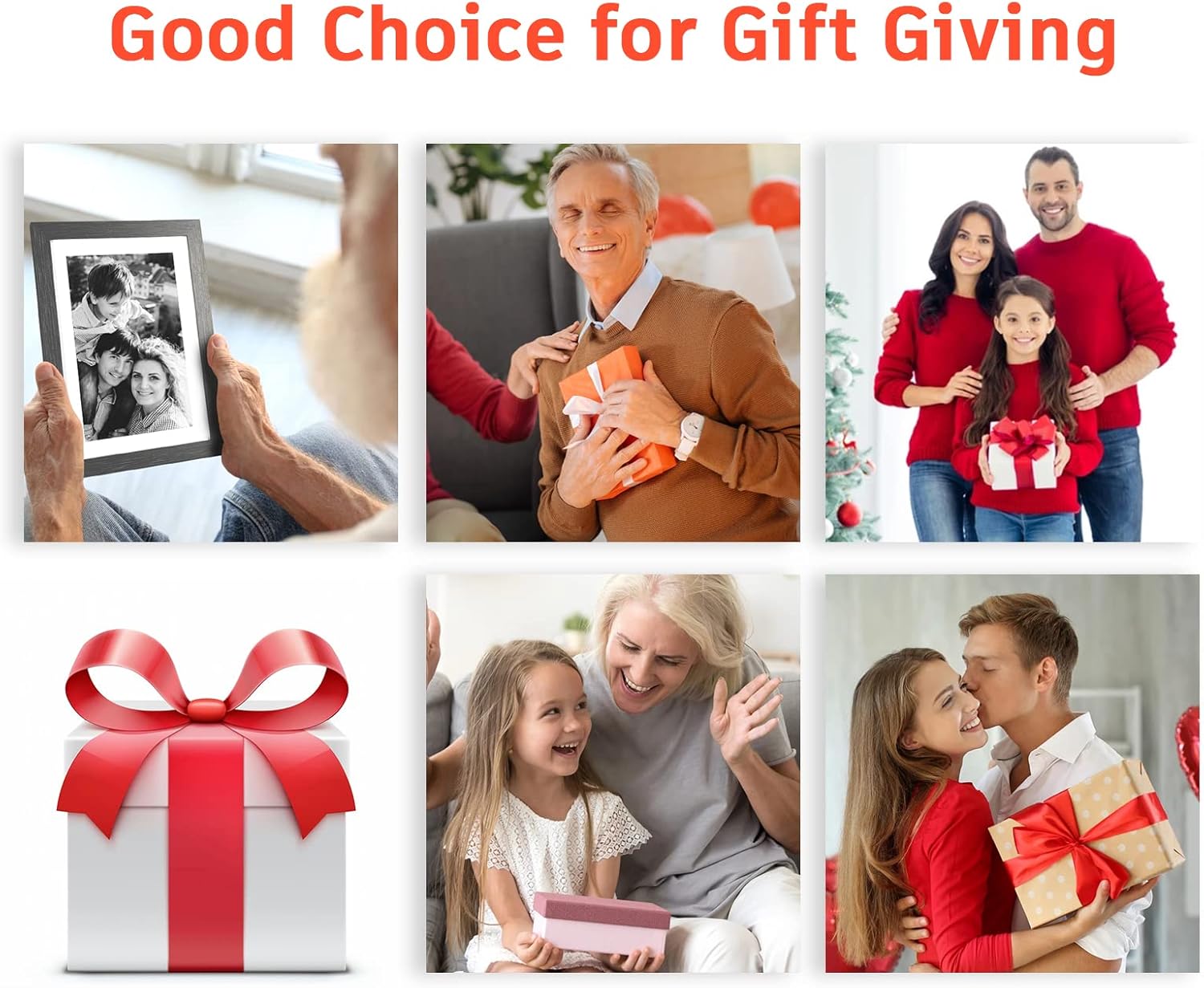 Thumbnail 5 de Frameo 10.1-inch WiFi Digital Picture Frame (Wood) with Touch Screen, Auto-Rotate & IPS HD Display