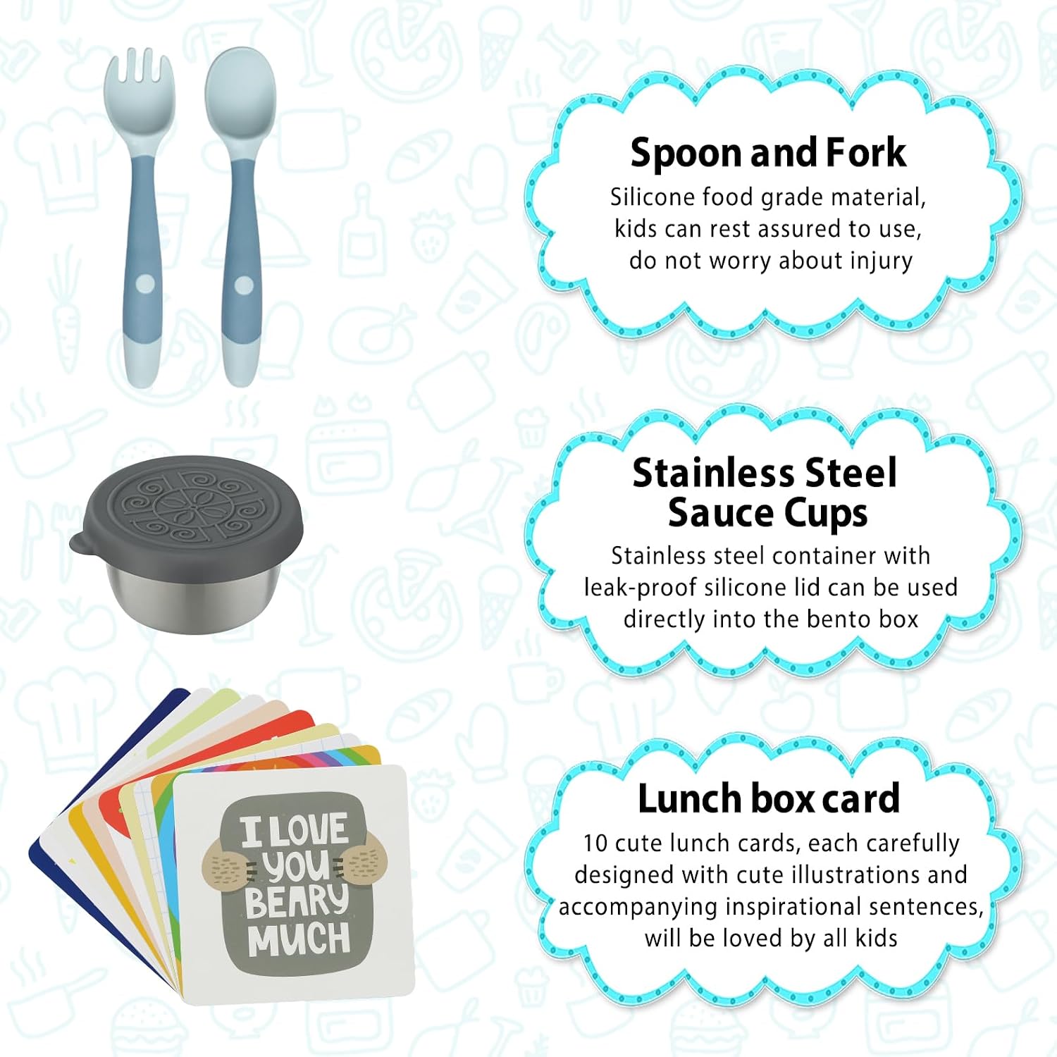 Thumbnail 4 de Wiwens Kids Bento Lunch Box, 12 oz