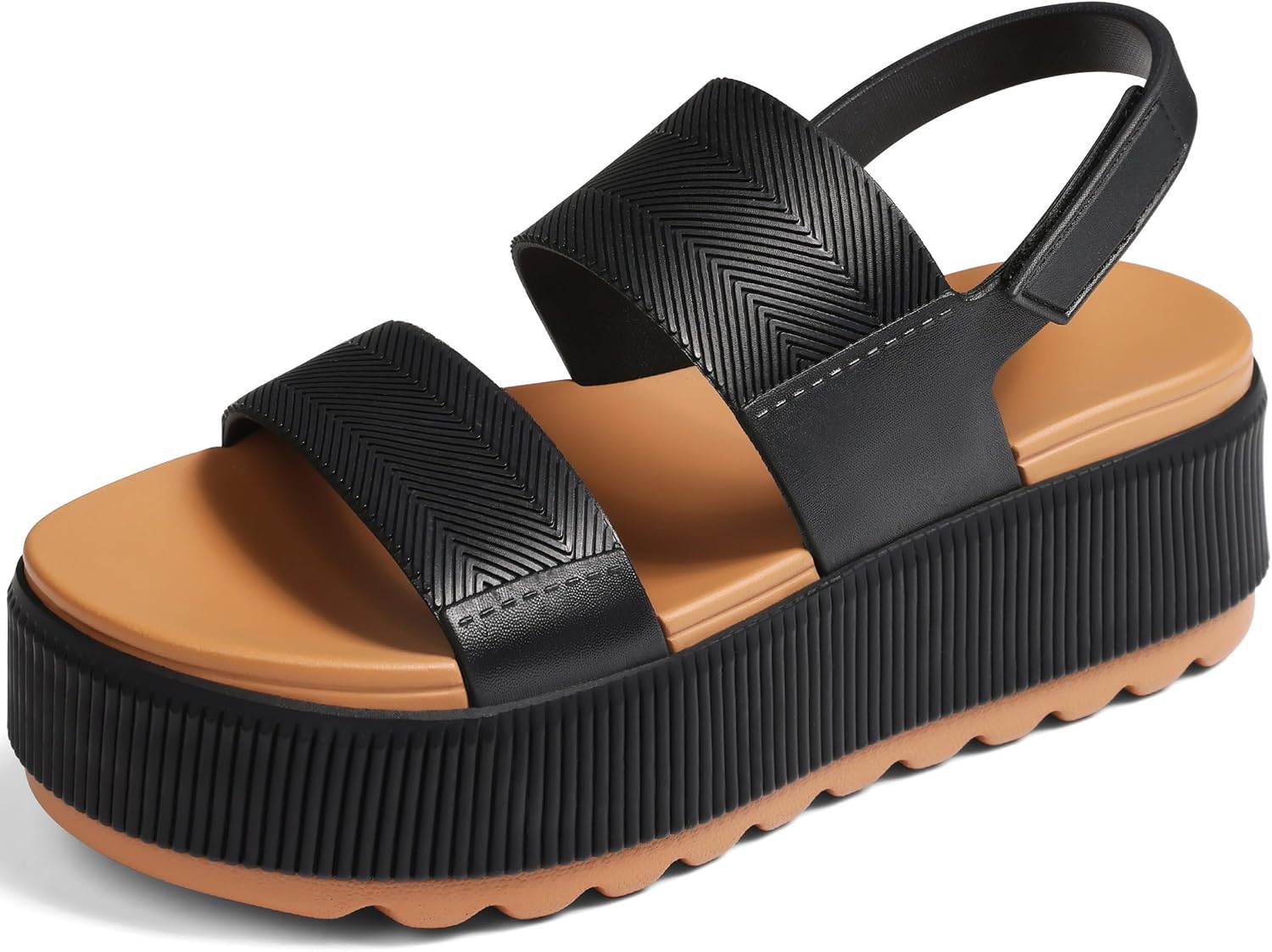 Detalle de Lovee Cosee Platform Water Sandals for Women: Comfortable, Waterproof Chunky-Wedge Beach Shoes