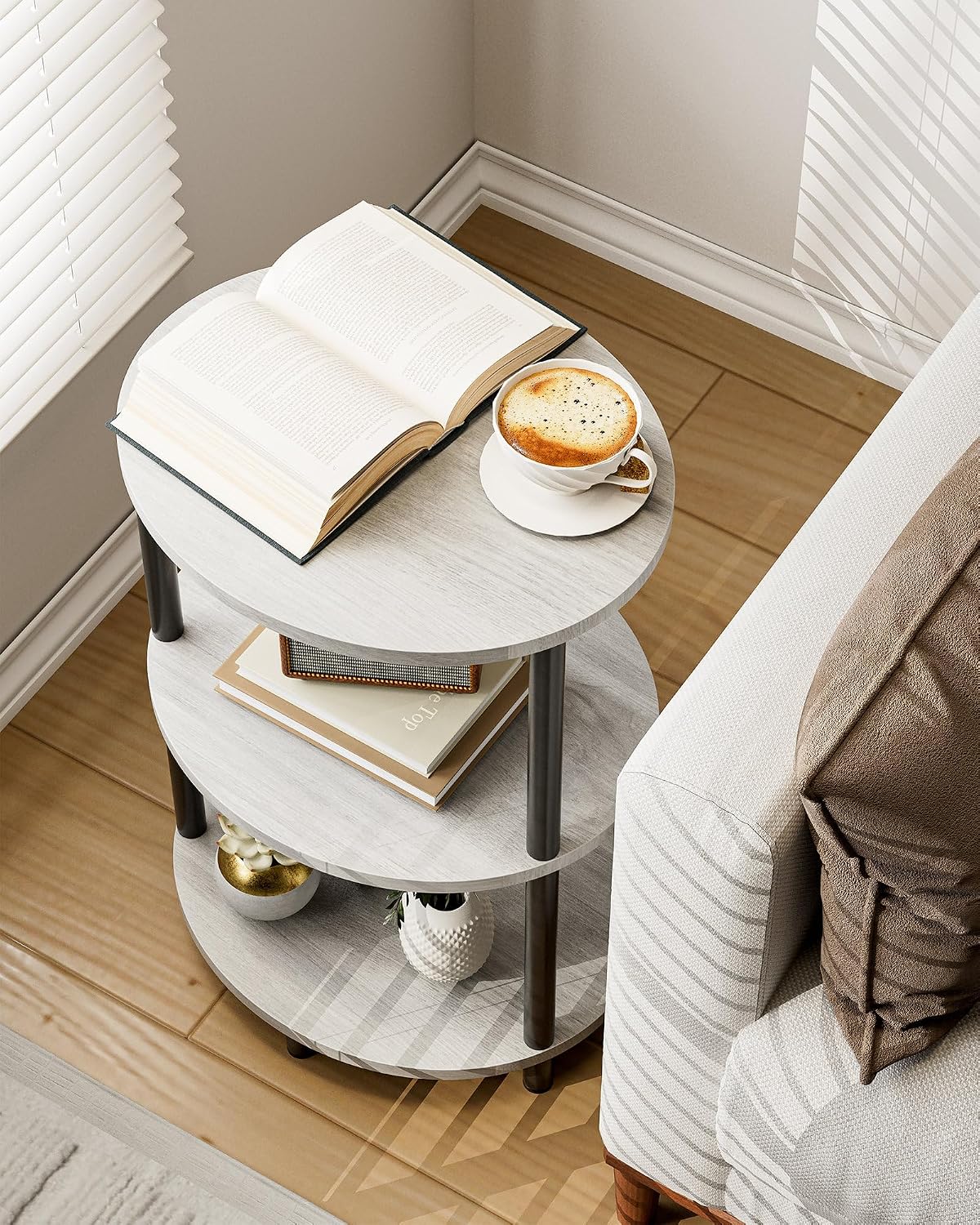 Detalle 2 de RISWER Side Table, Wood and Metal