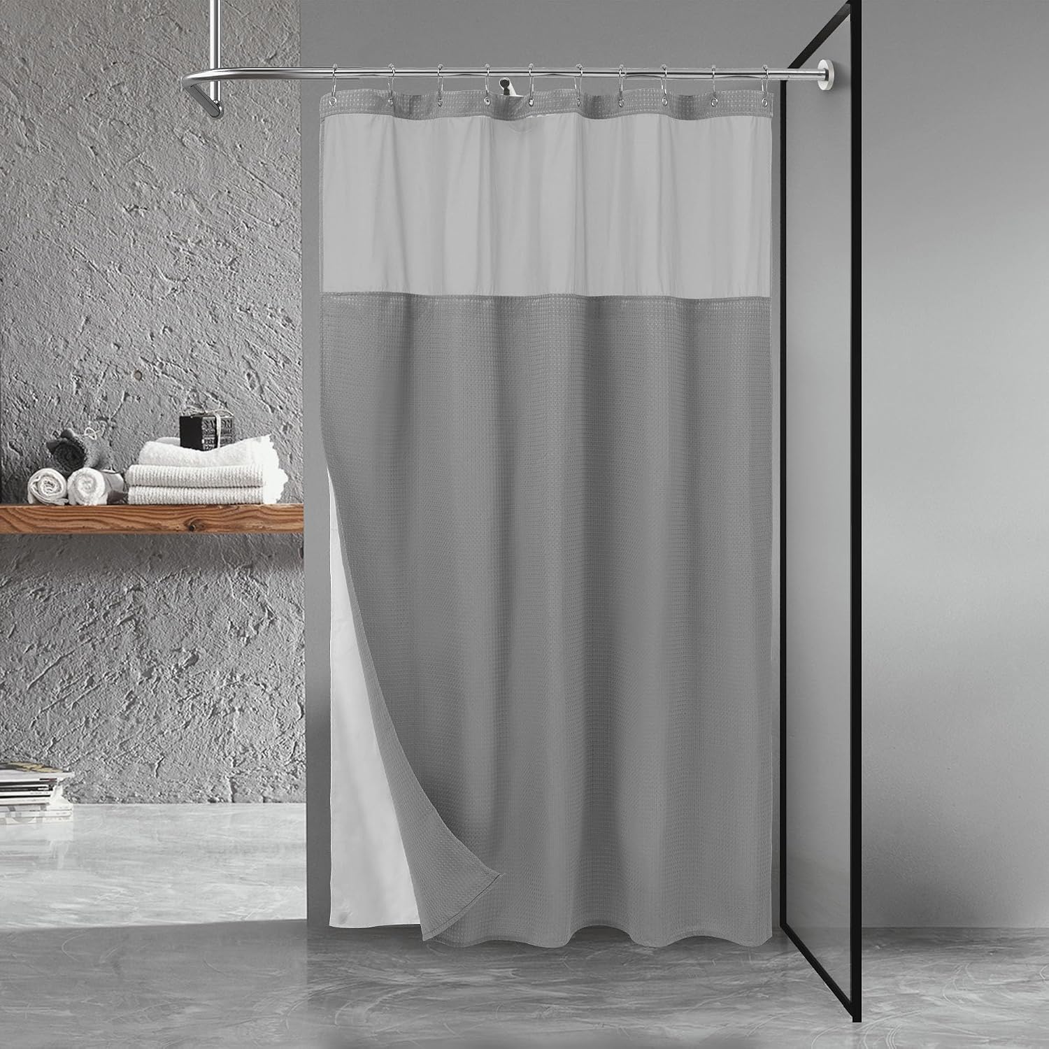 Detalle de N&Y HOME Shower Curtain, 54 x 78 inches