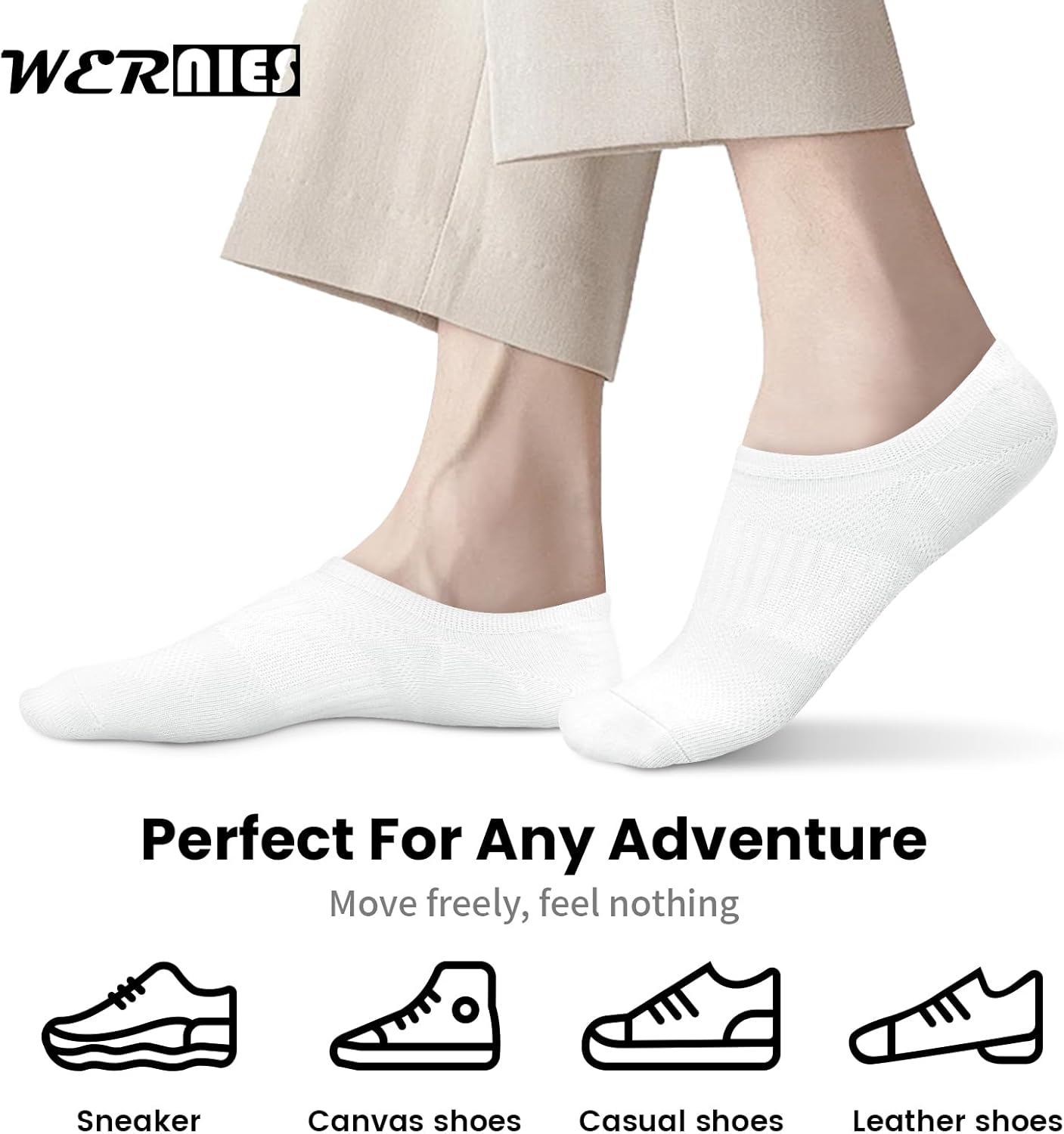 Thumbnail 6 de Wernies No Show Socks, 8 Pairs ⚙