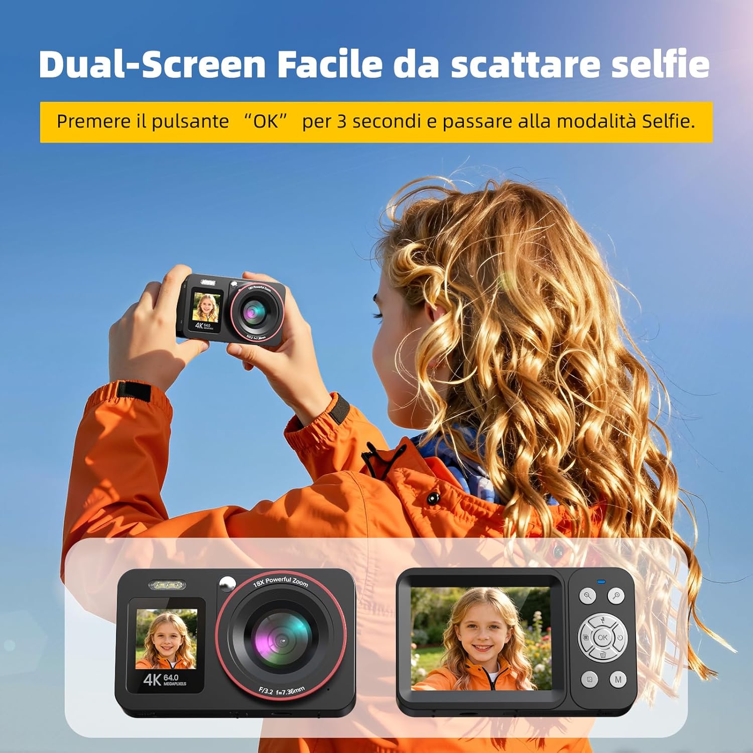 Detalle de Caytail Macchina Fotografica 64MP 4K