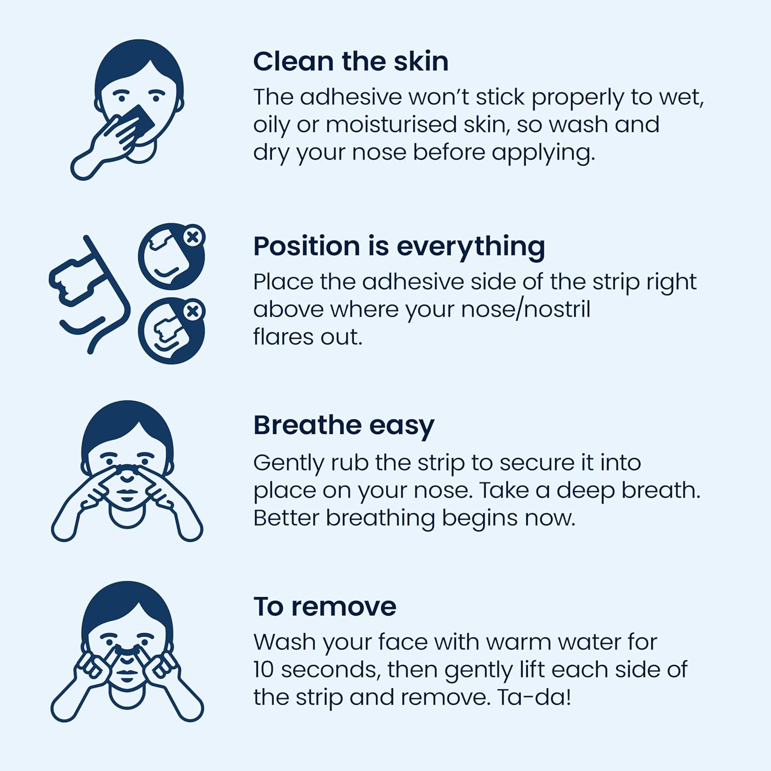 Thumbnail 4 de Breathe Right Clear Large Nasal Strips – 10 Pieces