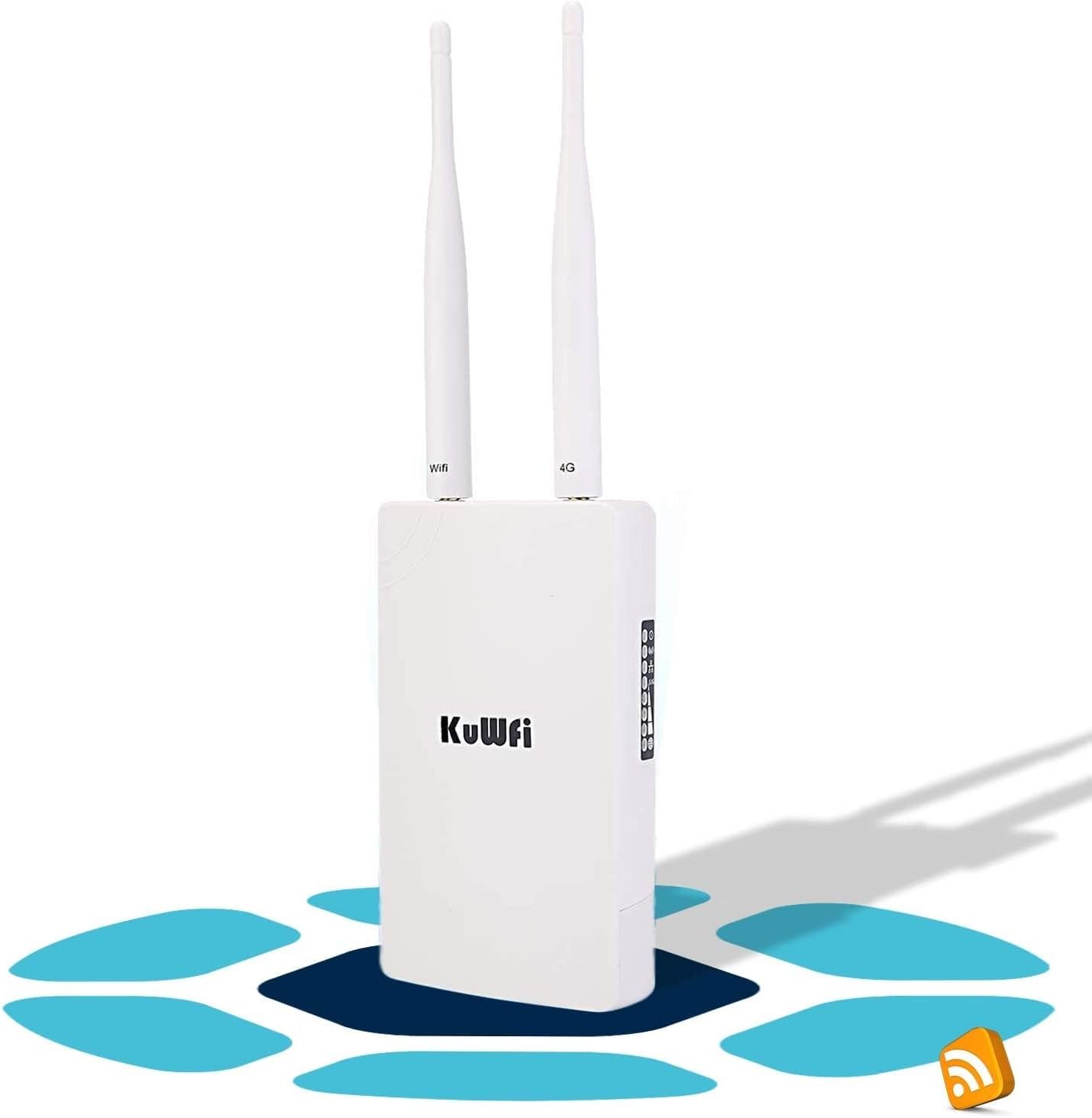 Detalle de KuWFi CPF905 Router 4G LTE CAT4 150Mbps esterno con slot SIM e antenne duali