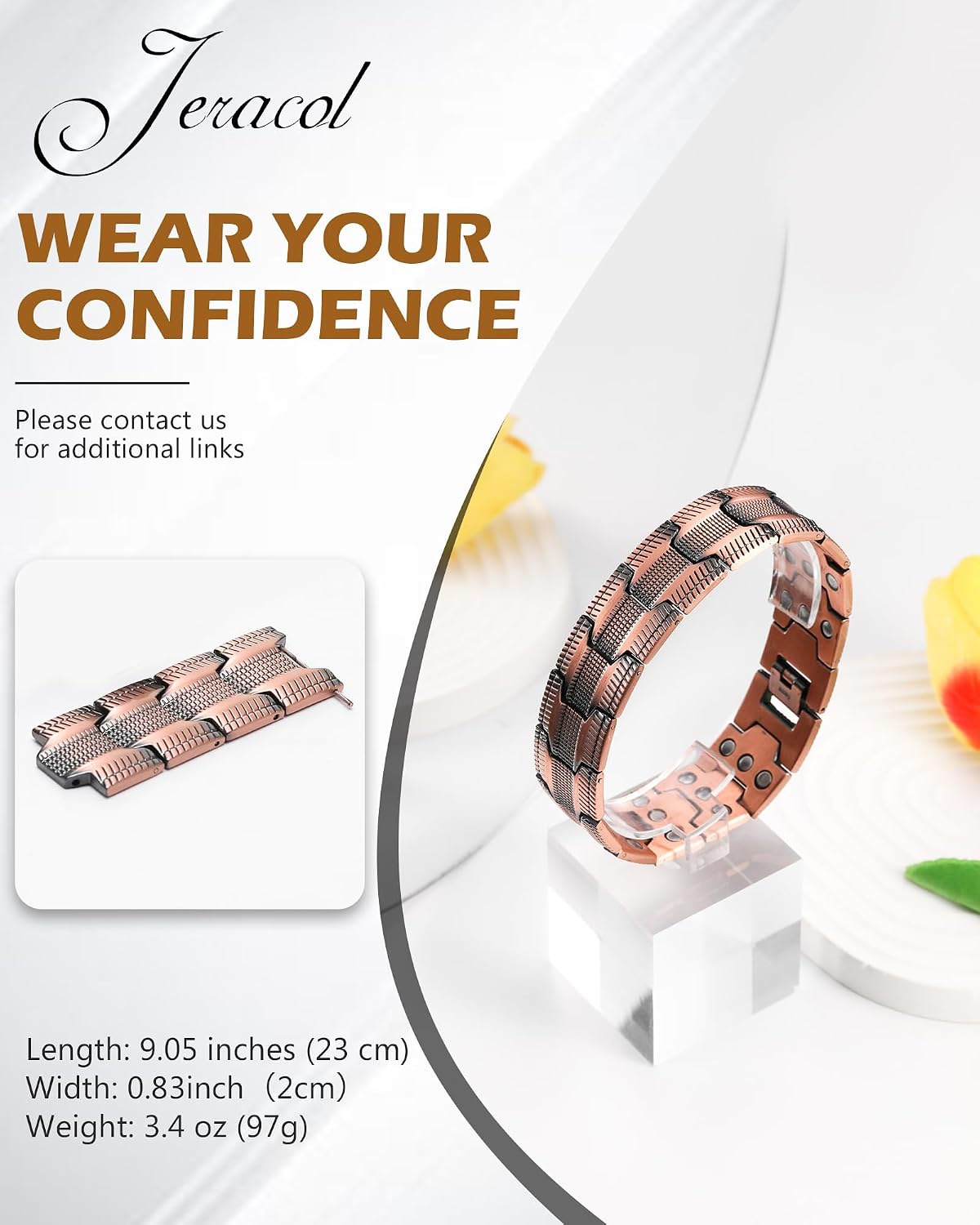 Detalle 1 de Jeracol copper magnetic bracelets, 3X