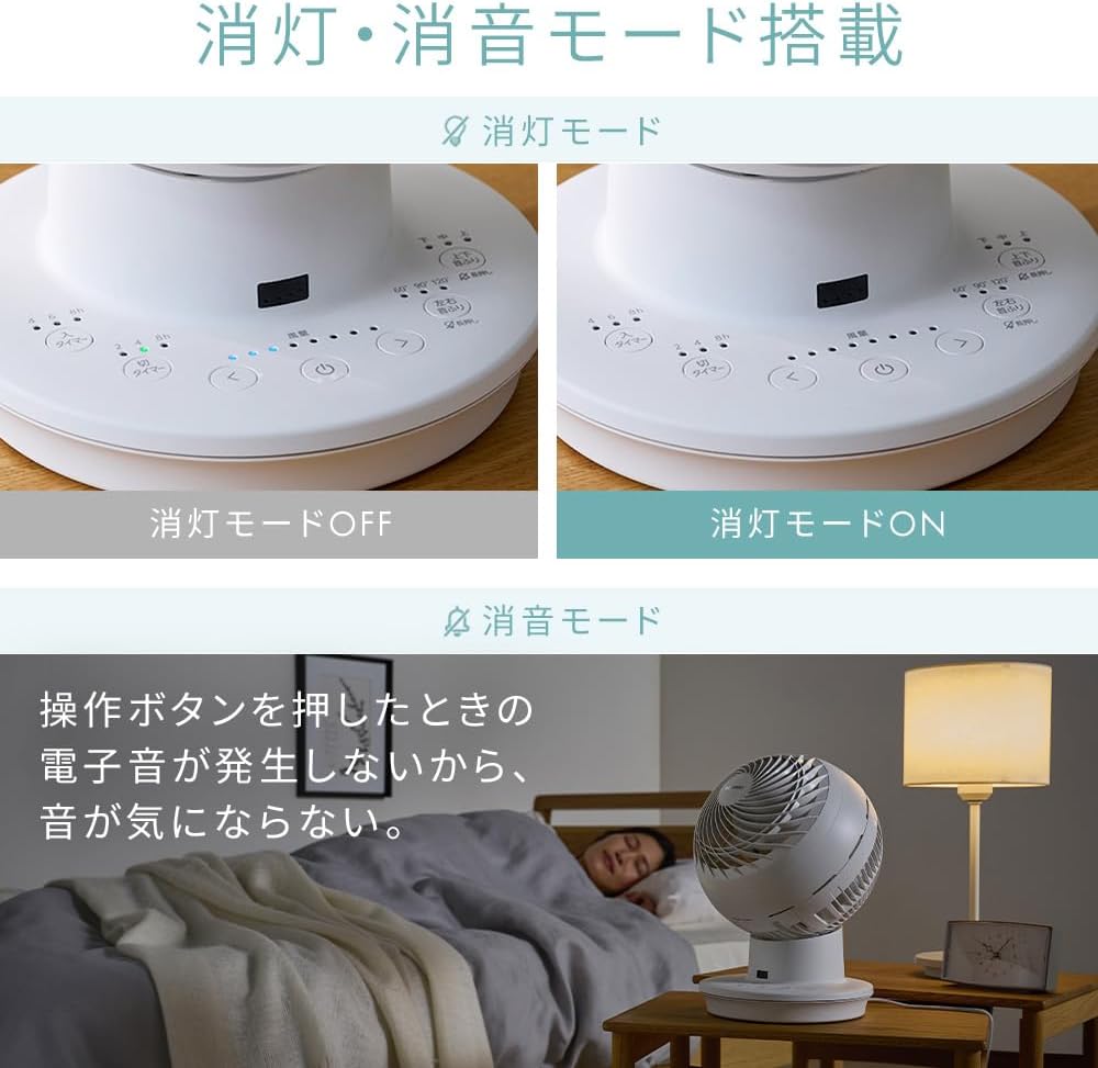 Detalle de アイリスオーヤマ AZ-SDC15TEC-W サーキュレーター DCモーター・上下左右首振り・分解丸洗い