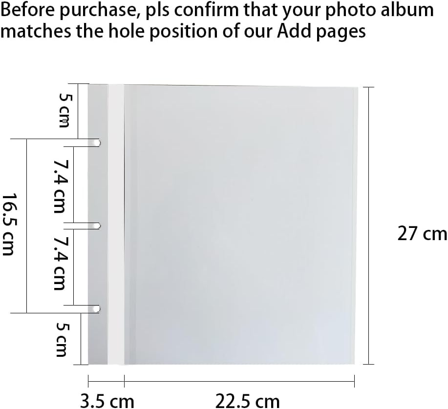 Detalle de Vienrose sticky blank refill pages for 4x6 and 8x10 photos (self-adhesive), 10 sheets/20 pages for Vienrose 40-page albums