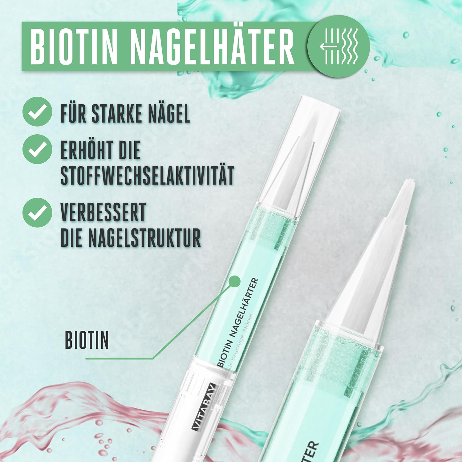 Thumbnail 2 de Vitabay Nagelhärter Duo Set 2x 2 ml Nagelpflegestift