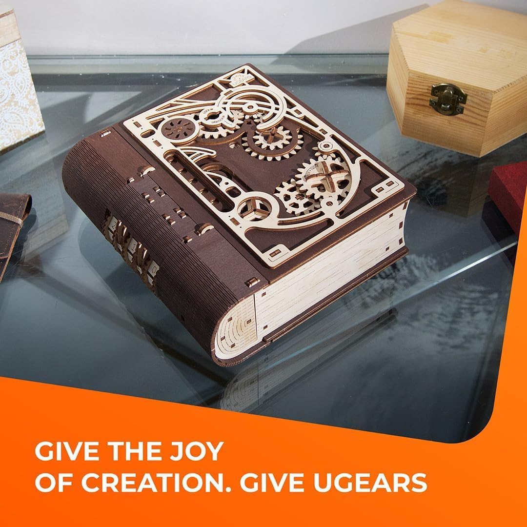 Thumbnail 3 de UGEARS Libro dei Segreti Scatola Puzzle 3D in legno steampunk (263 pezzi) con lucchetto a combinazione