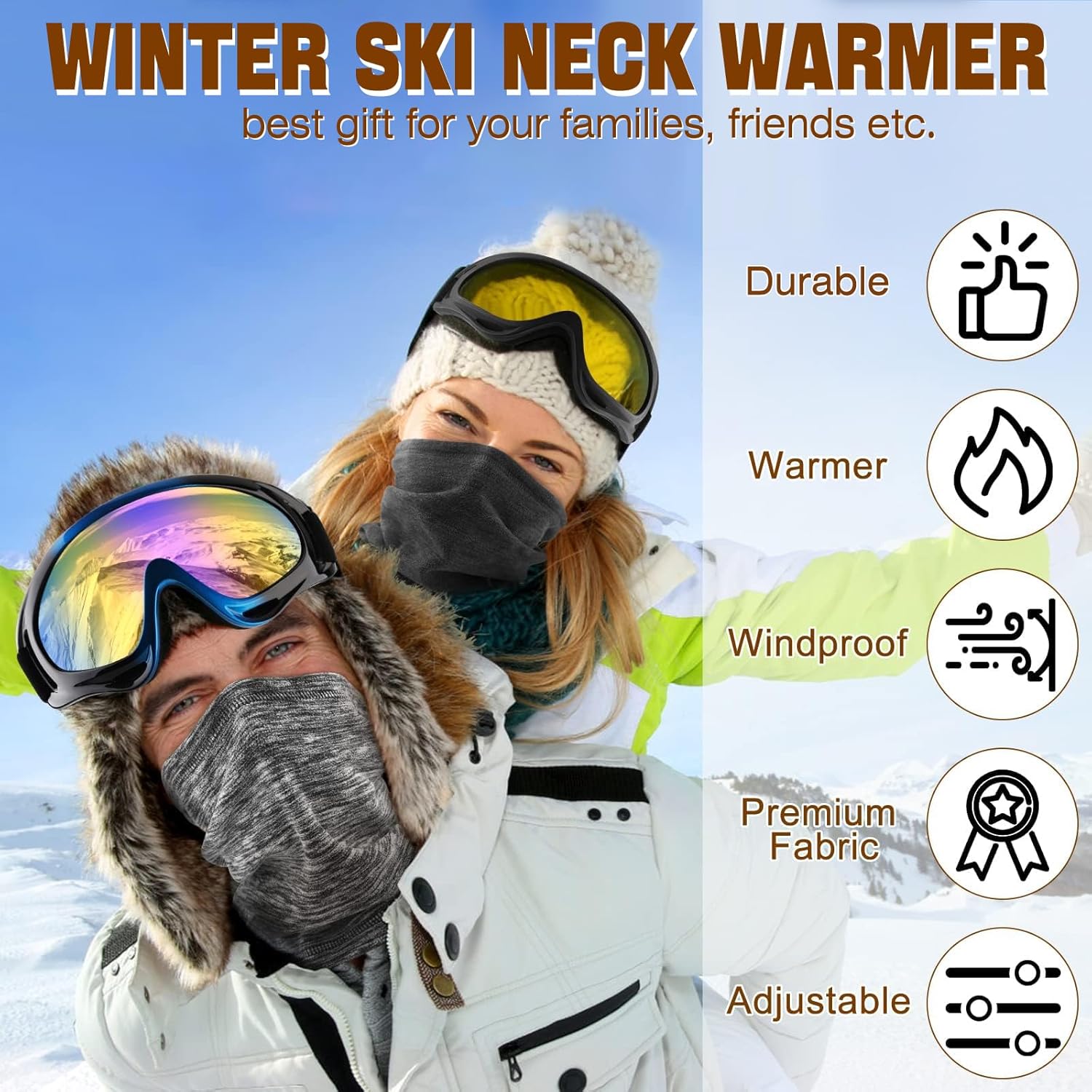 Thumbnail 5 de COOLOO Neck Warmer Snood windproof fleece for cycling