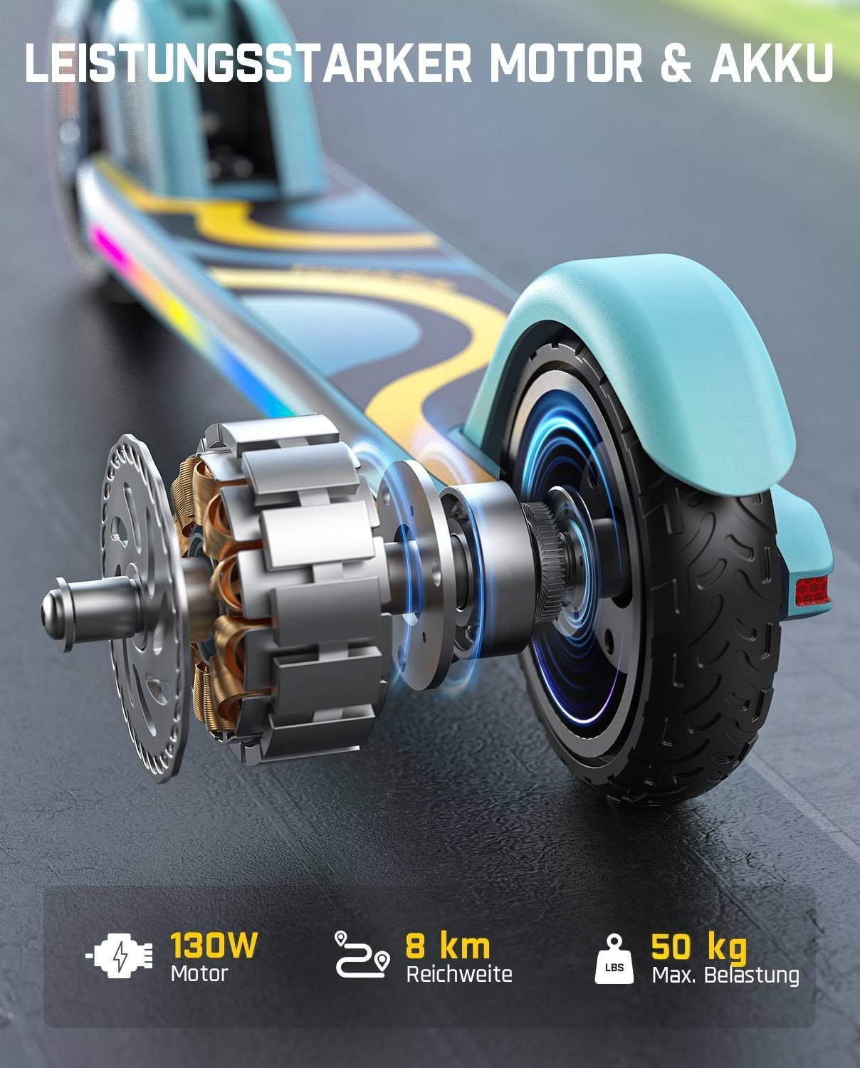Thumbnail 6 de FanttikRide C9 Pro Kinder-Elektroroller 8 km Reichweite