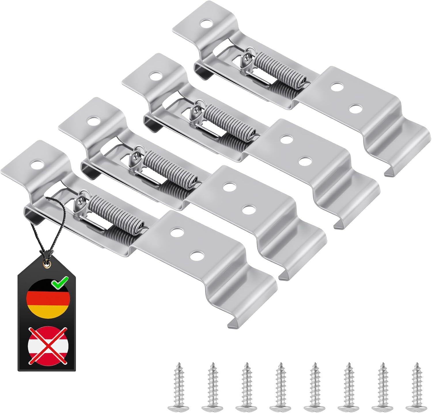 Detalle de vsshe U10-CPKKBXG250623-FBA nummerplaathouders, roestvrij staal, 4 stuks