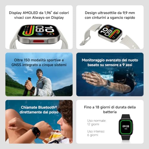 Detalle 2 de XIAOMI Redmi Watch 6 Lite: Fitness Tracker AMOLED, GPS integrato e autonomia fino a 18 giorni