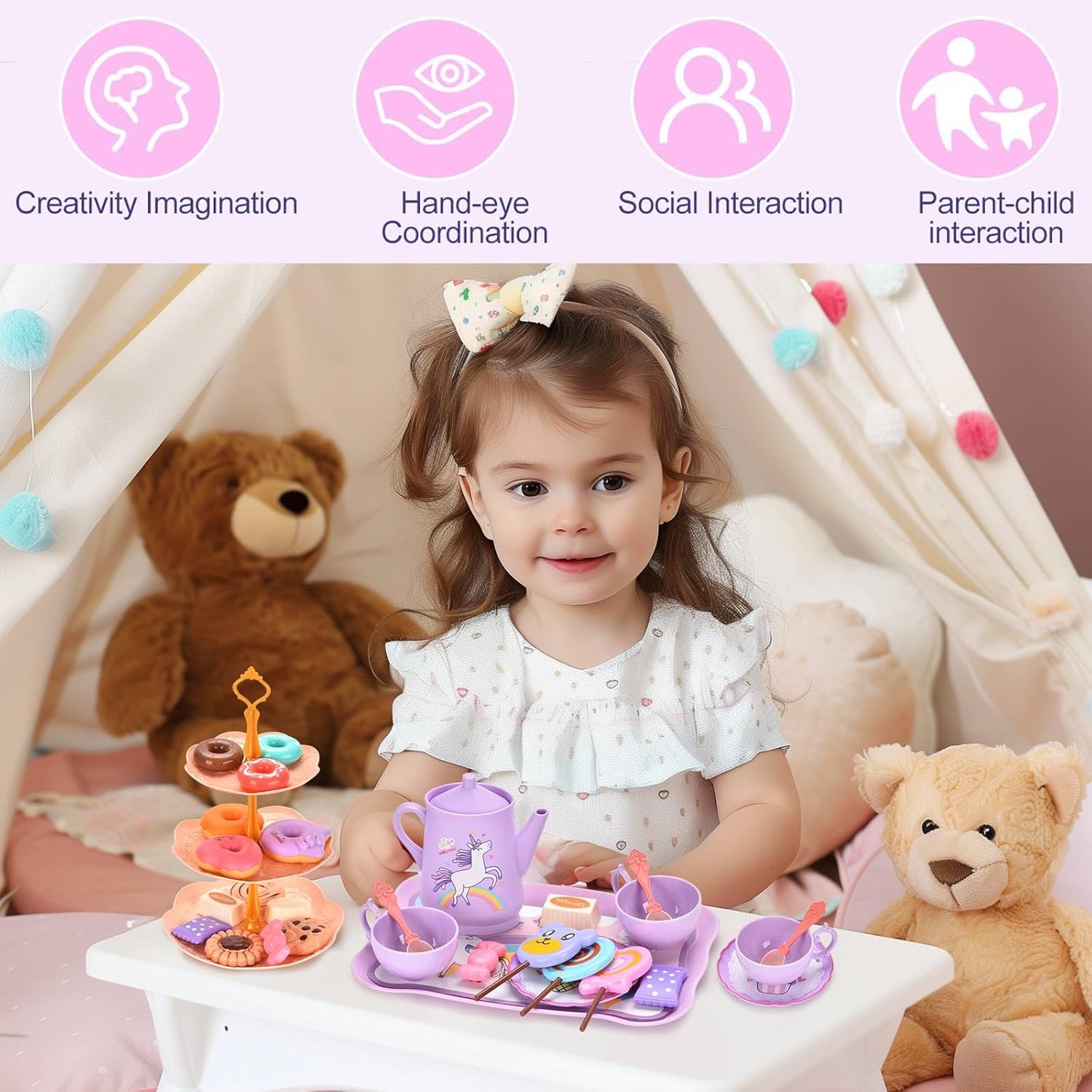 Detalle de Unicorn Tea Party Set 19 pcs