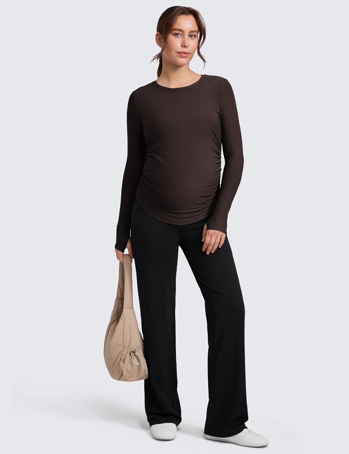 Thumbnail 3 de CRZ YOGA Womens Cloudweight Maternity Long Sleeve Top