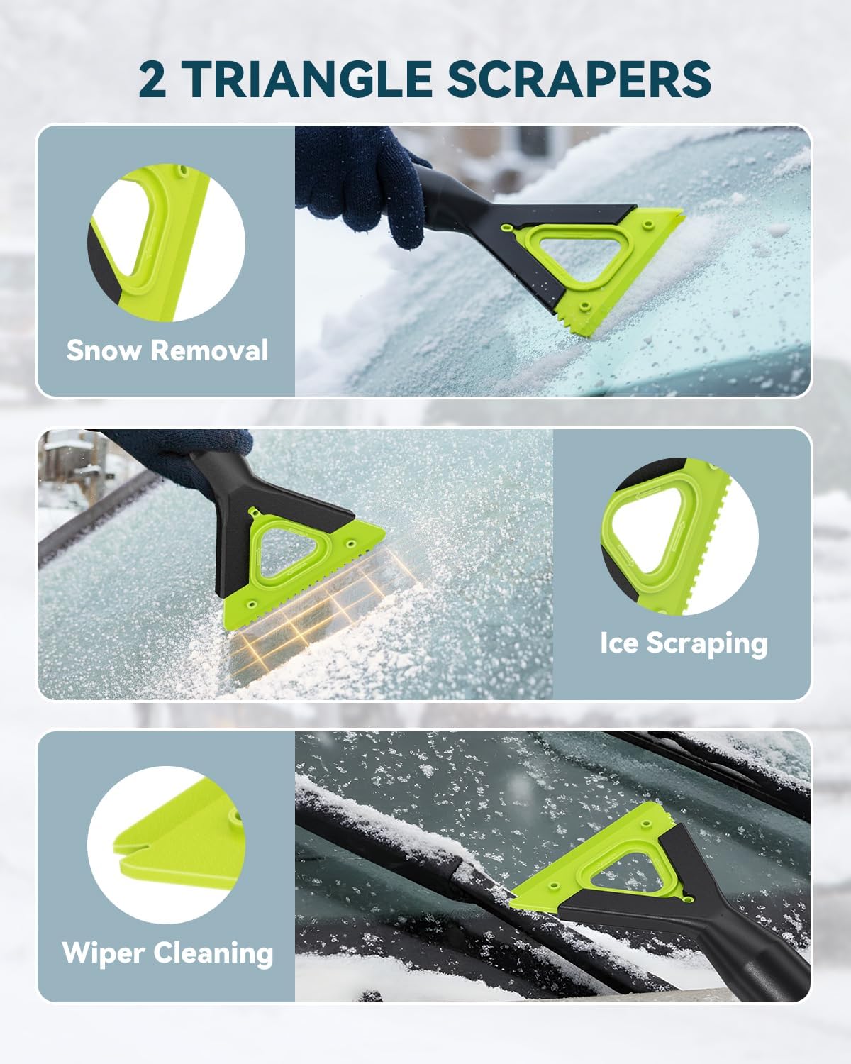 Thumbnail 4 de 60" Upgraded Snow Brush Shovel with Squeegee