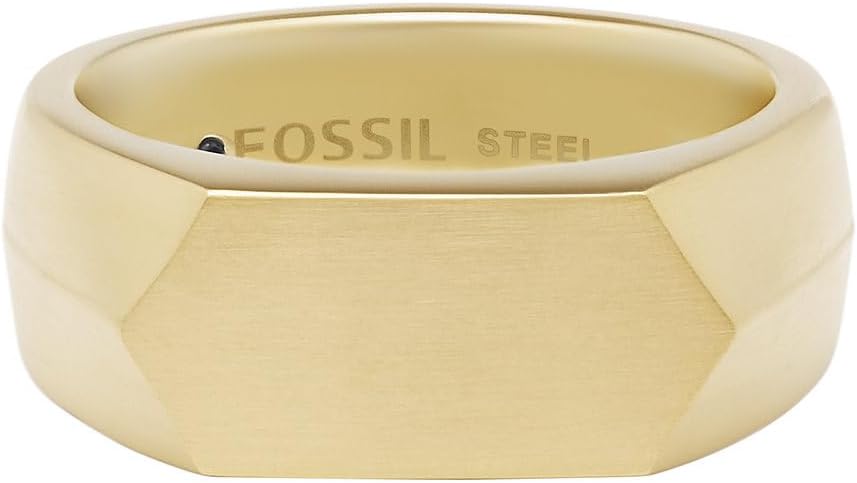 Thumbnail 1 de FOSSIL Bagues en acier inoxydable pour hommes — doré poli avec accent noir