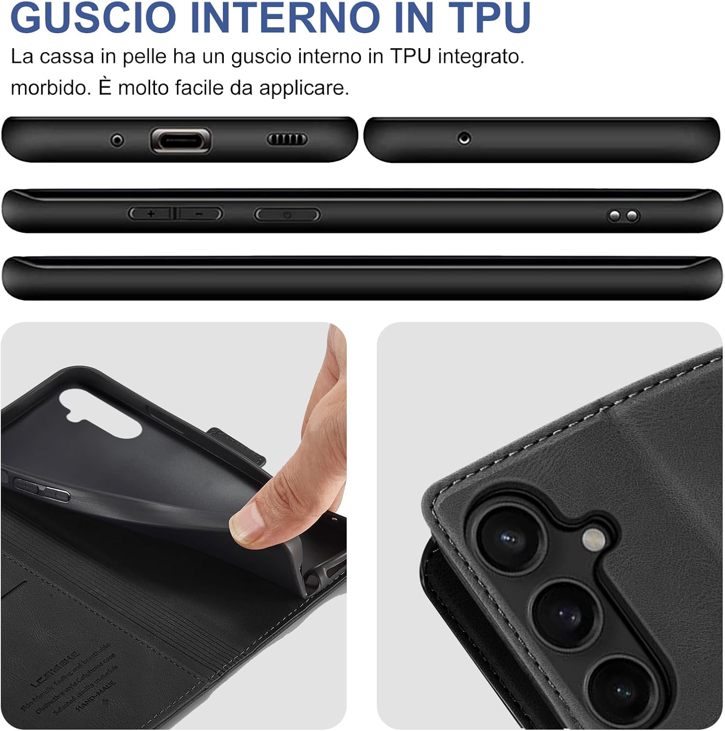 Thumbnail 5 de Giyer Cover per Samsung Galaxy A26 5G – Custodia con Vetro Temperato, Portafoglio RFID e Supporto Flip