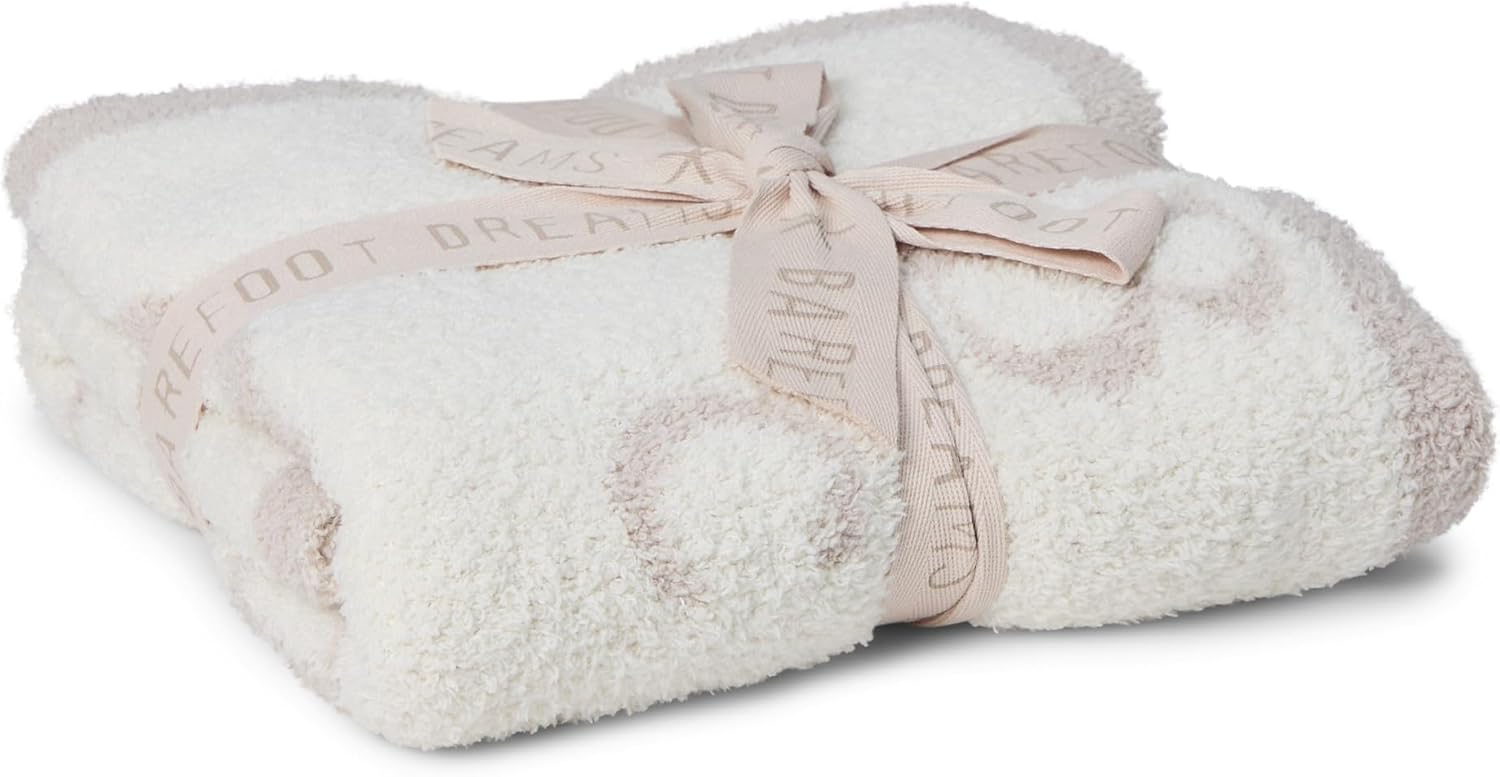 Detalle 1 de Barefoot Dreams CozyChic ABC Blanket, Ocean/Cream