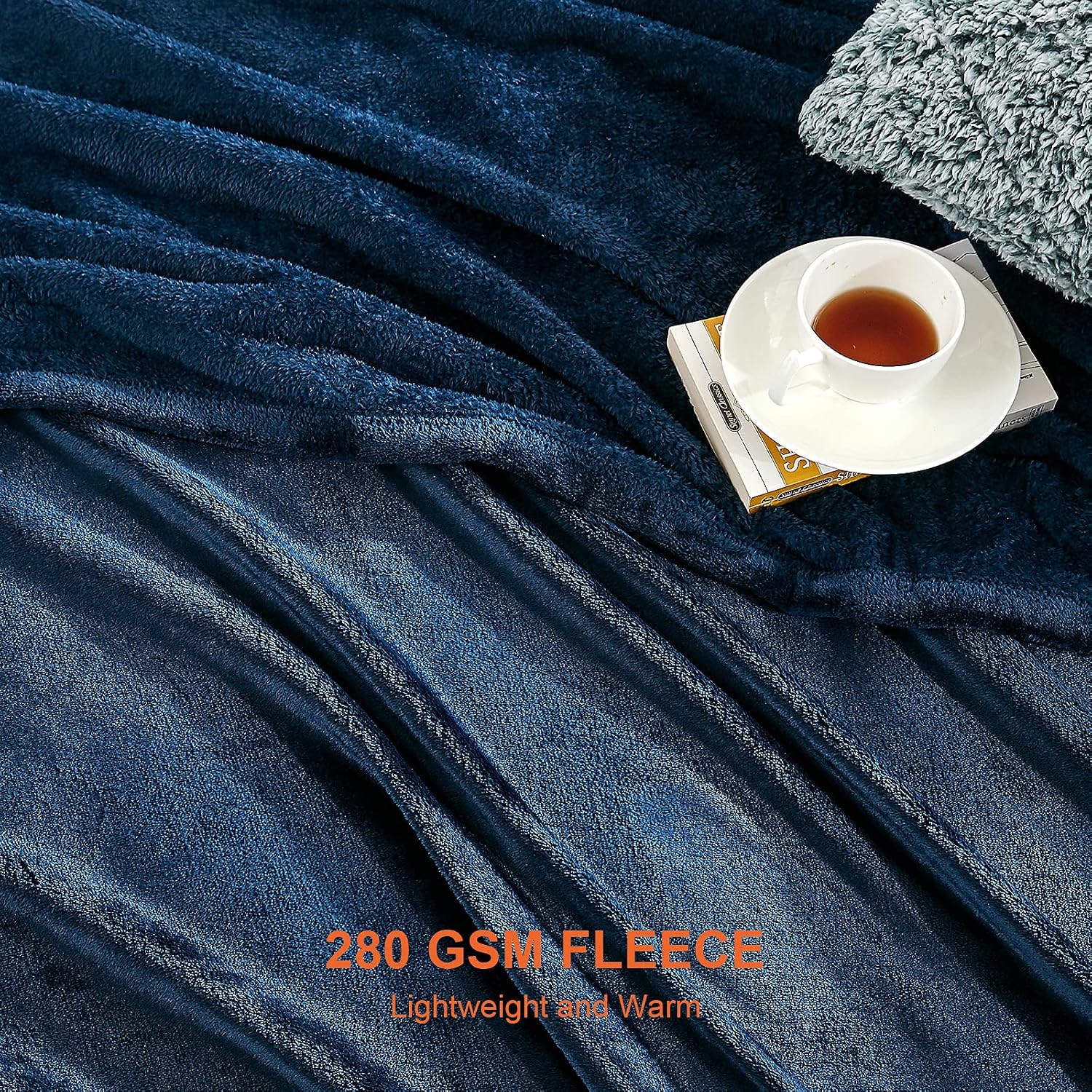 Thumbnail 2 de EHEYCIGA fleece blanket 150x200cm navy