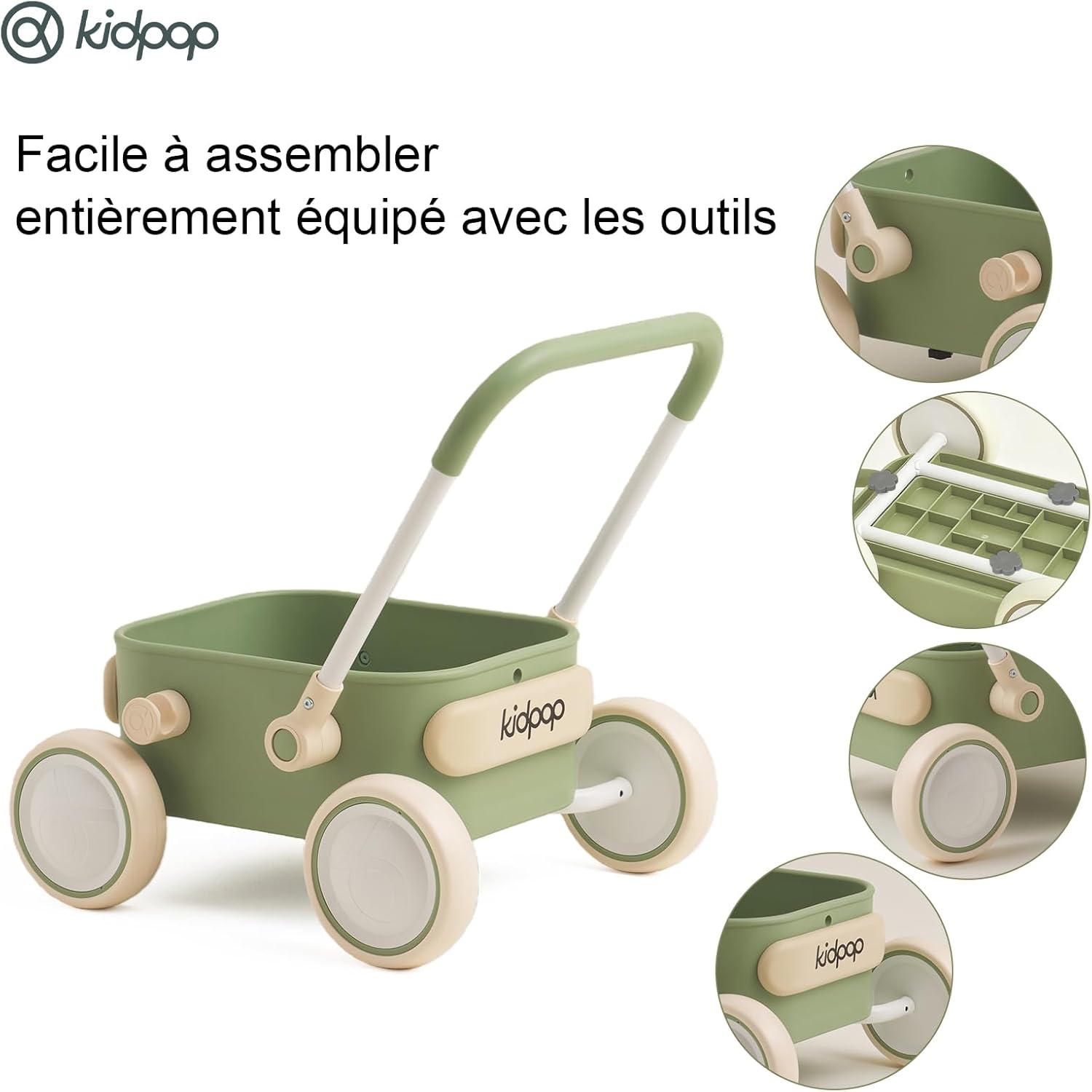 Thumbnail 1 de Kidpop PULA trotteur bébé multifonction (chariot de marche) vert, pour 7 mois à 3 ans