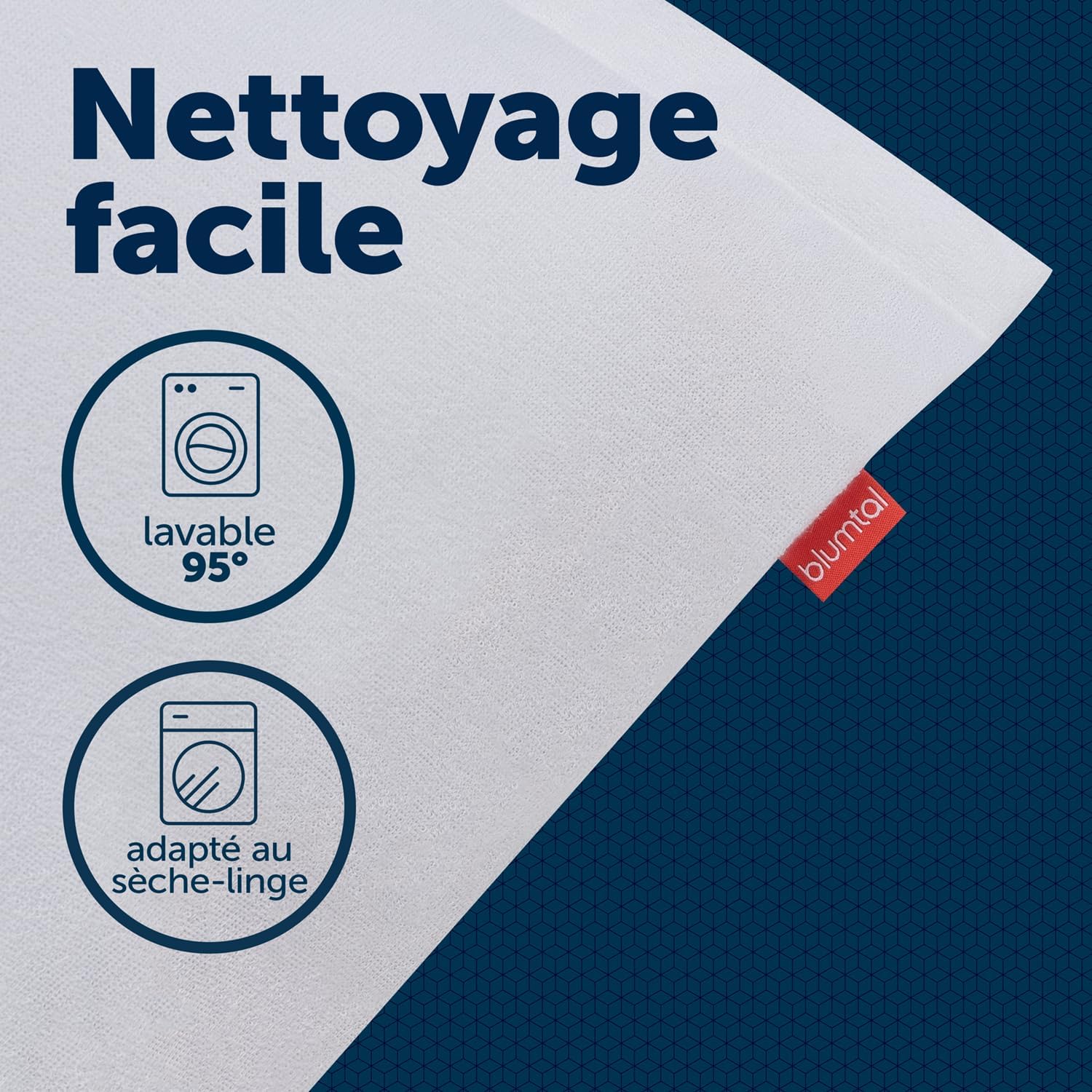 Detalle de Blumtal Housse de Coussin de lit Impermeable – Taie 40x60, anti-acariens, certifiée OEKO-TEX, 2 pièces