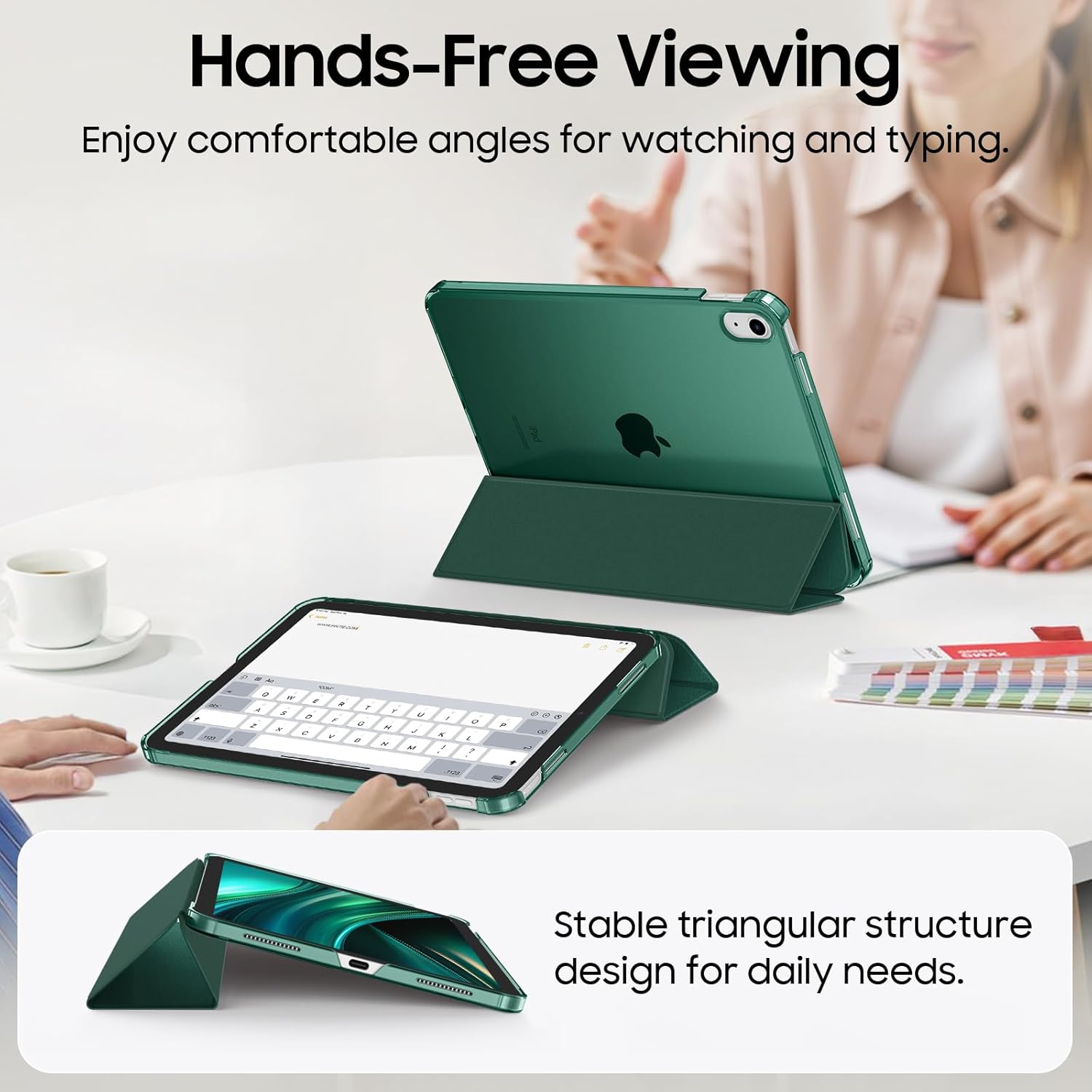 Thumbnail 2 de FINTIE Ultra Slim Case for iPad (A16) 11th Gen (2025) & iPad 10th Gen 10.9-inch (2022) in Dark Green