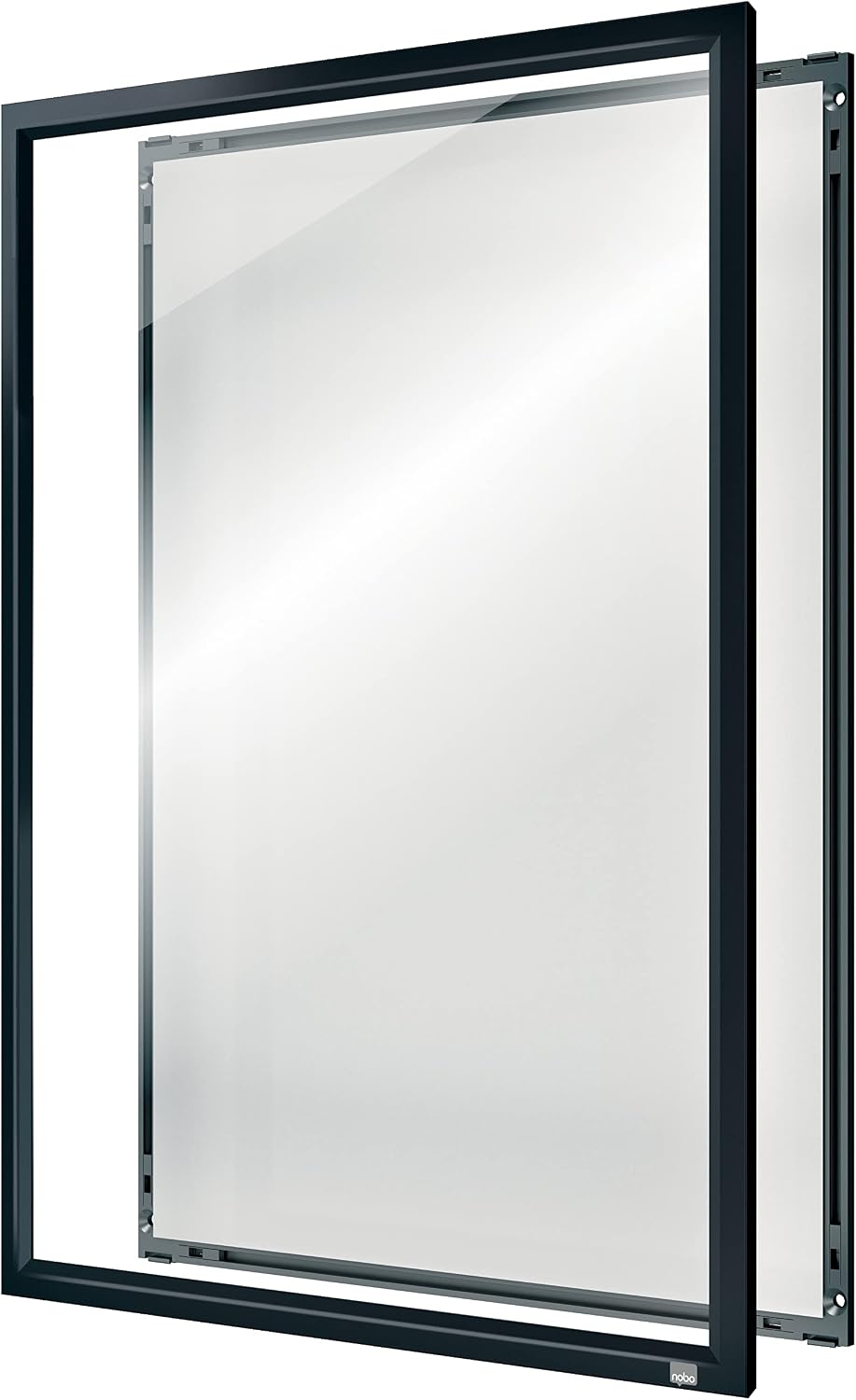 Detalle 2 de Nobo Porte-affiche A4 mural avec cadre clipsable anodisé – design élégant et pratique