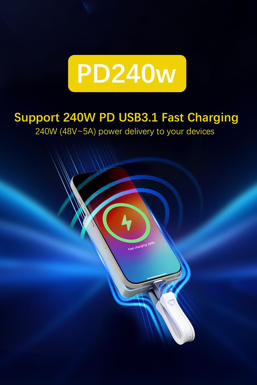 Thumbnail 4 de Duttek Short USB C Cable (13cm) – 80Gbps USB4.0, 240W PD3.1, 16K/8K Support