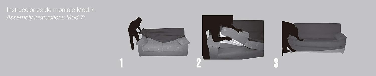 Detalle de Eysa Aquiles Elastique Repose-Tête — Housse de Fauteuil en Polyester Coton, Gris, 37x29x5 cm