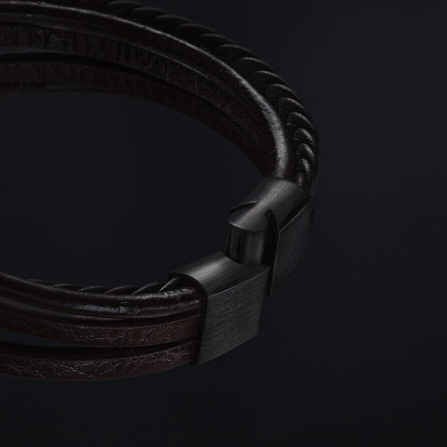 Thumbnail 6 de SERASAR Bracelet en Cuir Noir Marron