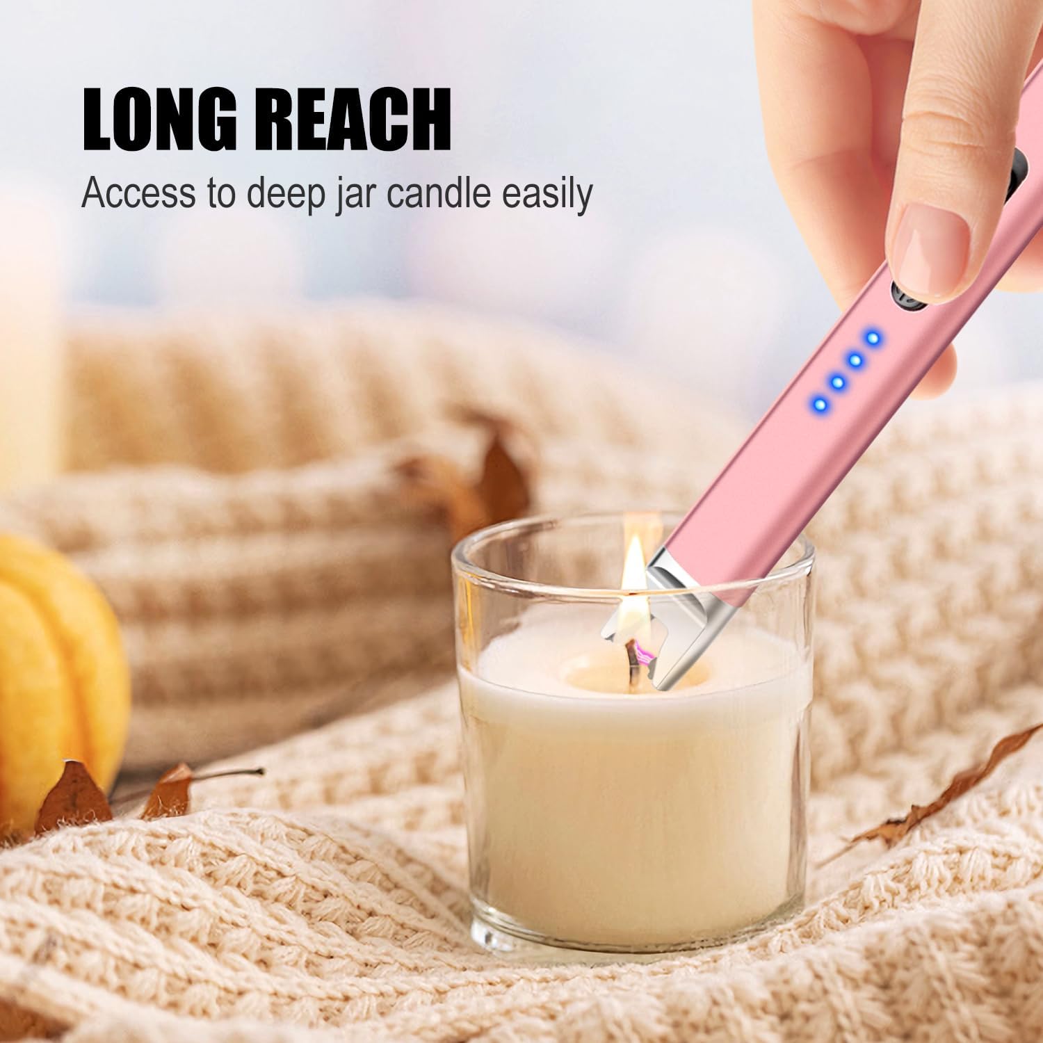 Detalle de Electric candle lighter 3 pack USB-C