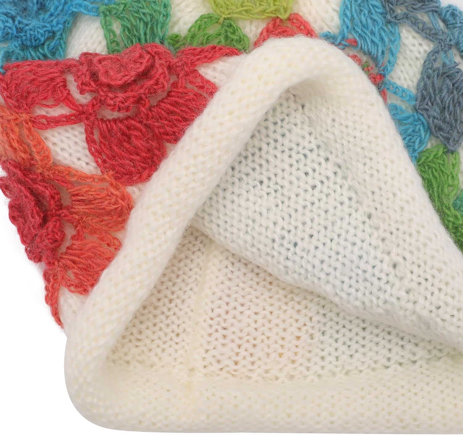 Thumbnail 5 de ZLYC Damen Winter Vintage Woll-Strickmütze Beanie Bowler Hut mit Blumenakzent (Einheitsgröße)