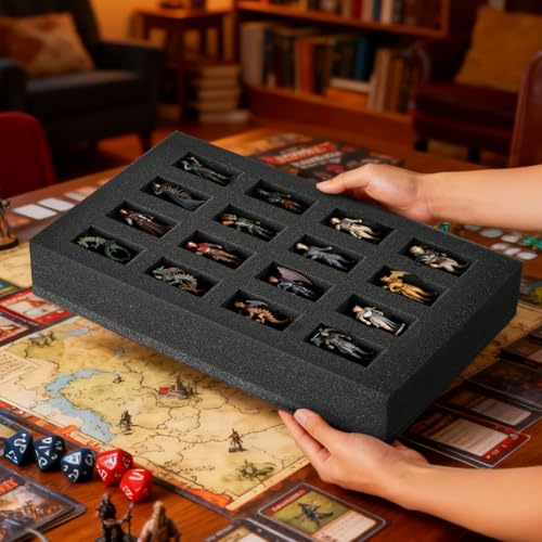 Thumbnail 7 de VEVOR Borsa per Trasporto Miniature DnD con 16 Slot, Nero