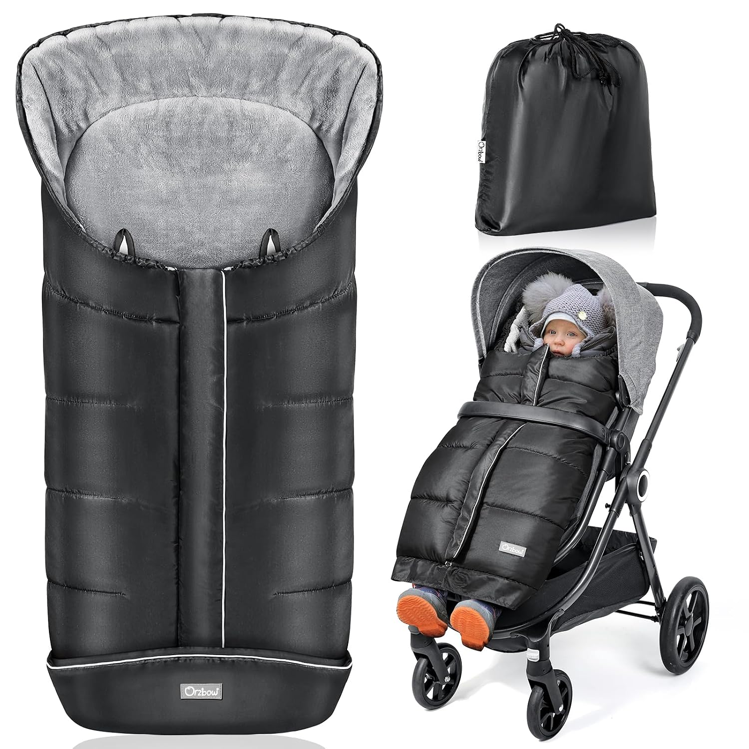 Detalle de Orzbow Fußsack Kinderwagen 97 x 44 cm