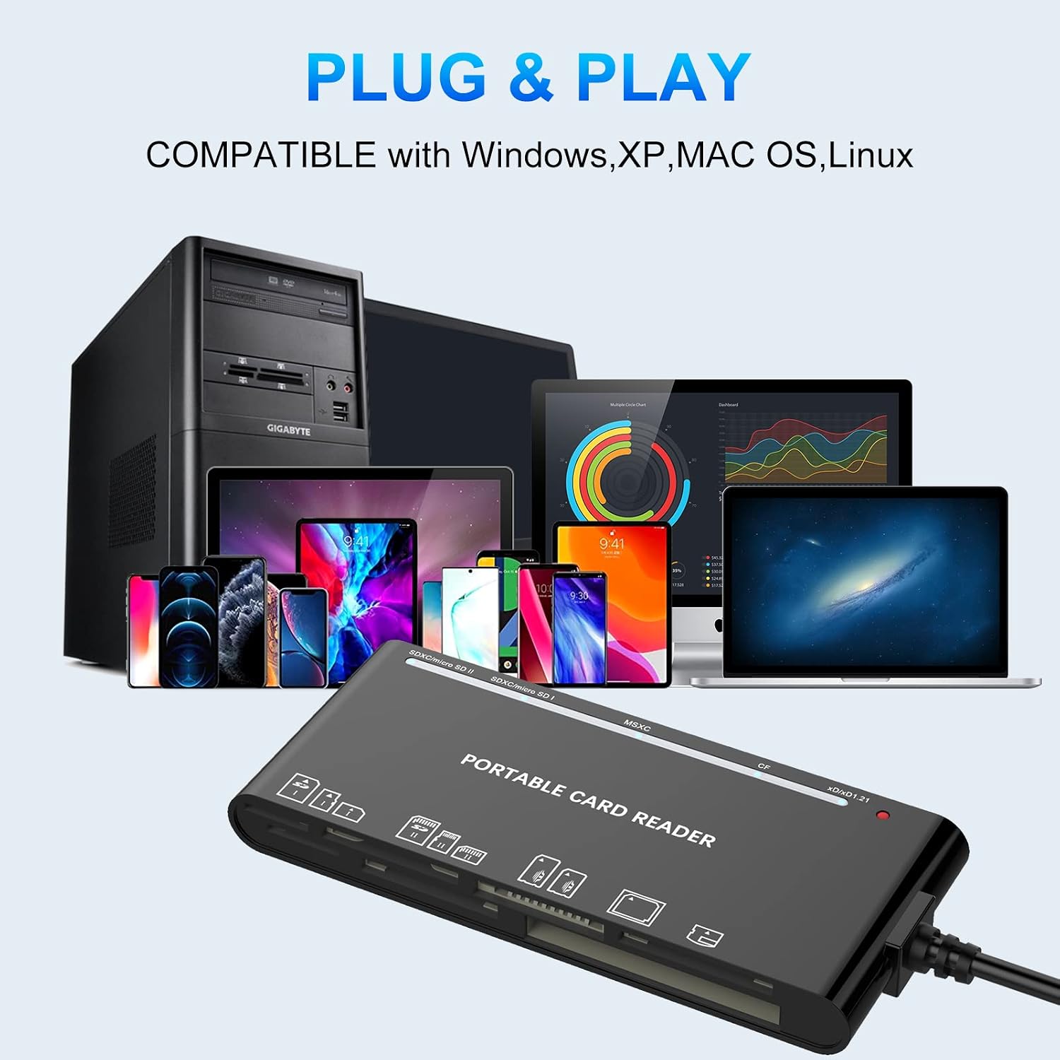 Thumbnail 5 de Rocketek SD Kartenleser USB C 7 in 1