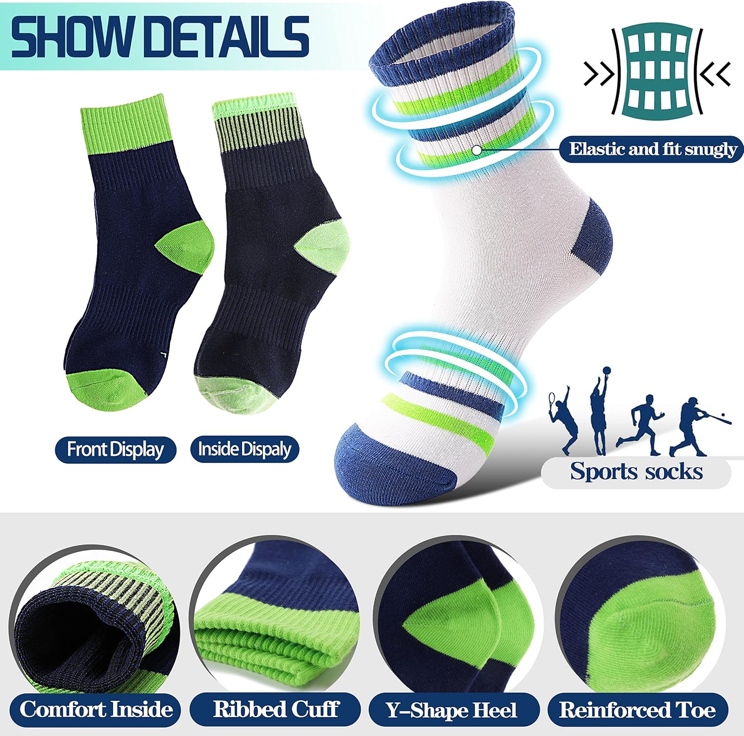 Thumbnail 3 de Welwoos Kids Socks 6 Pairs 85% Cotton