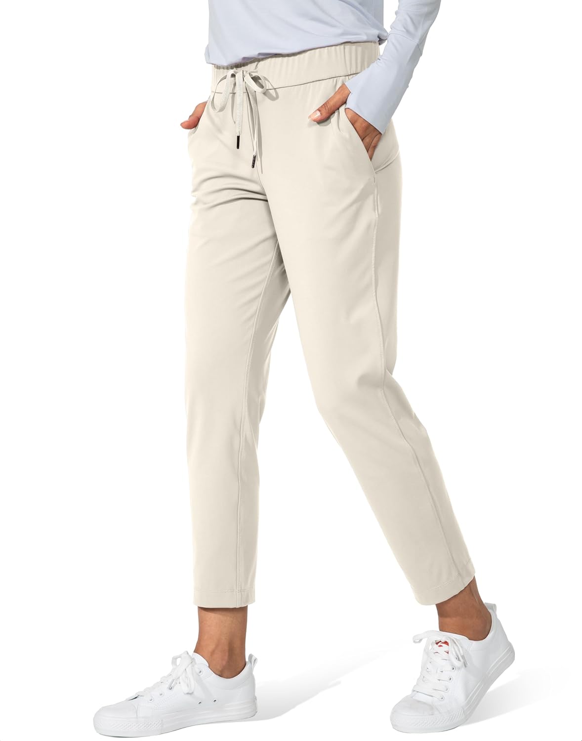 Detalle de G Gradual Women's 7/8 Stretch Ankle Pants with Deep Pockets and Drawstring
