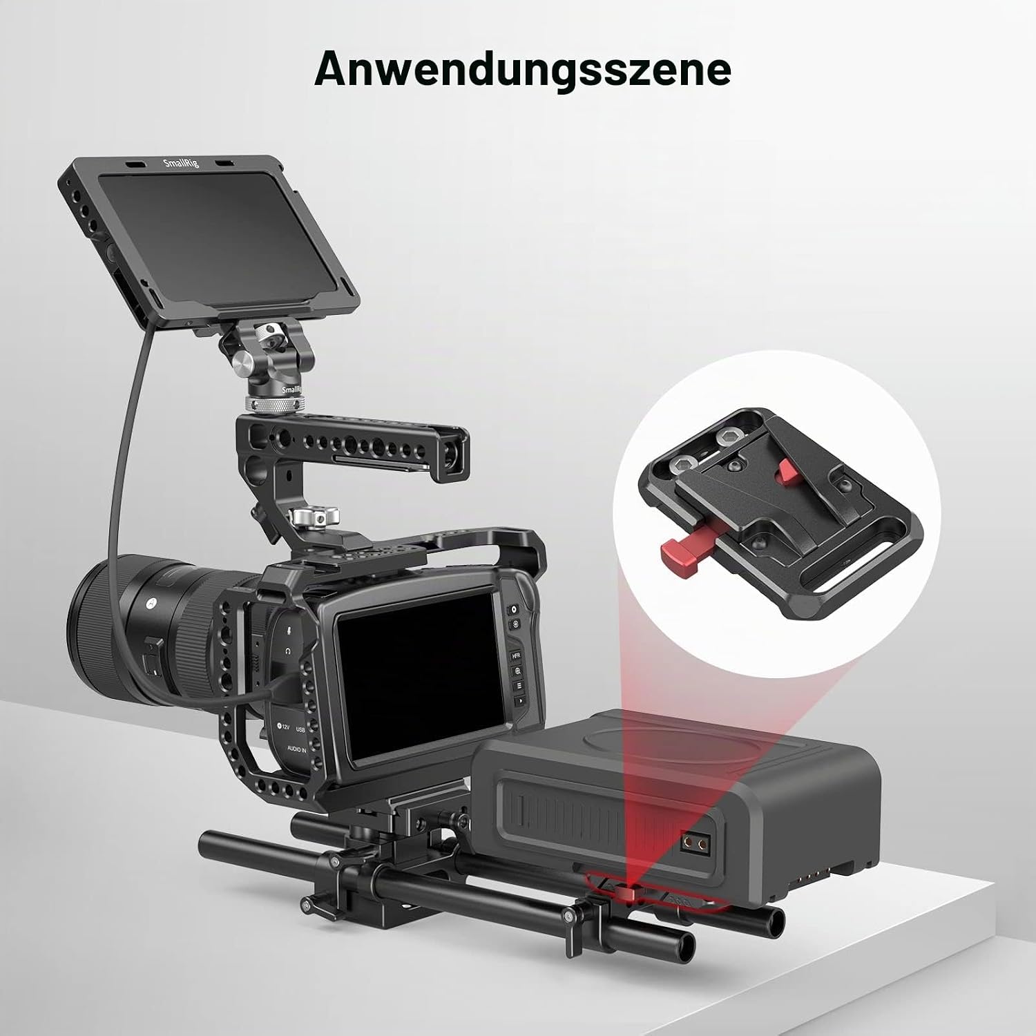 Detalle 2 de SMALLRIG 2987 Mini V Mount Batterieplatte 63 g