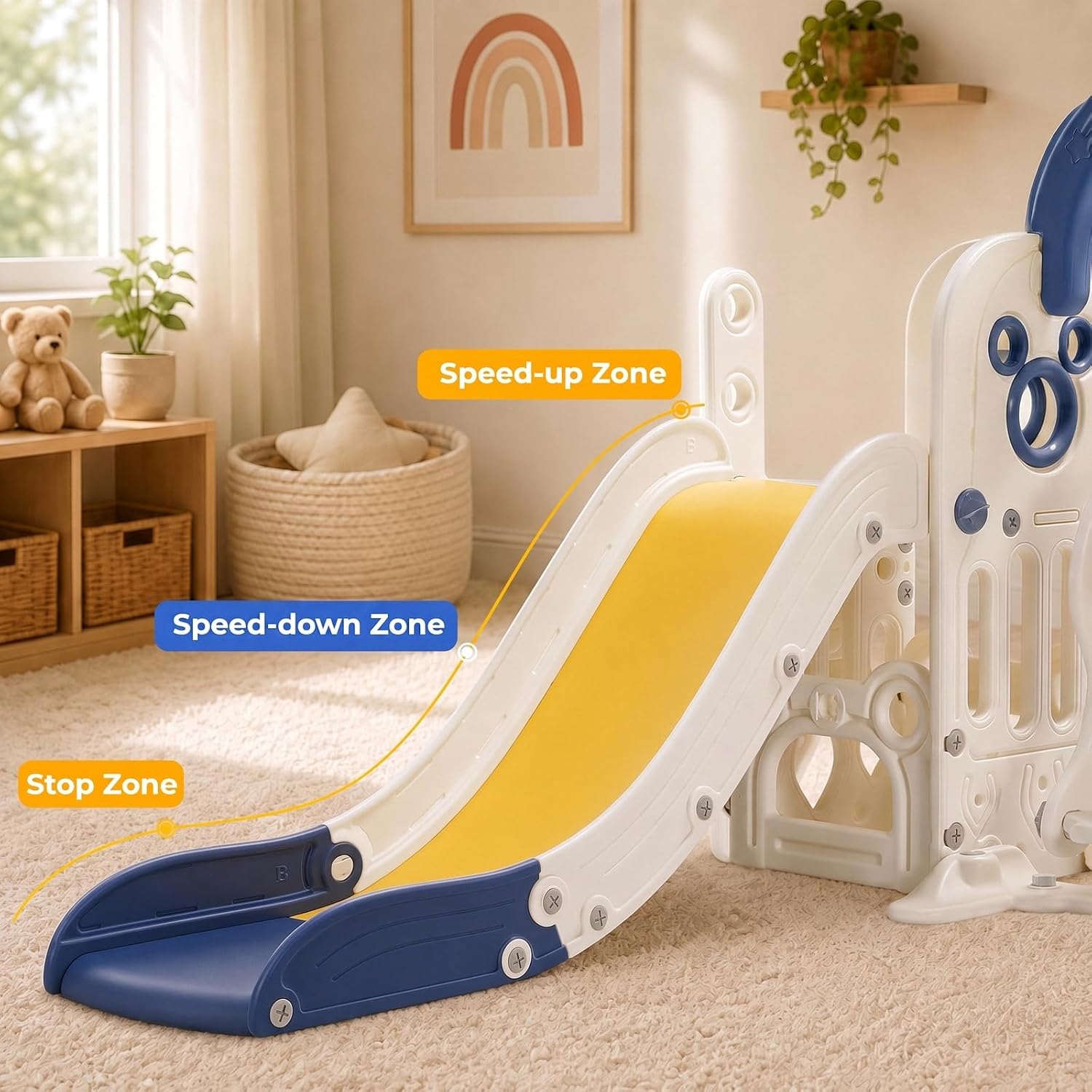 Detalle de Toddler Slide and Swing Set, 7-in-1