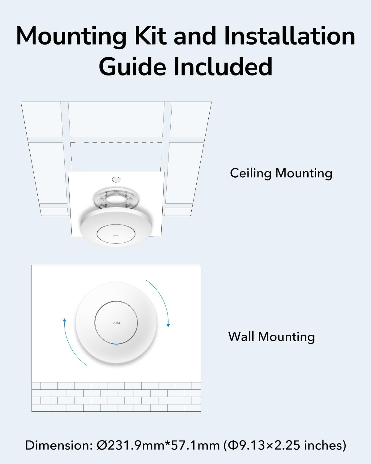 Detalle de Cudy AX3000 AP3000 WiFi 6 2.5G Access Point