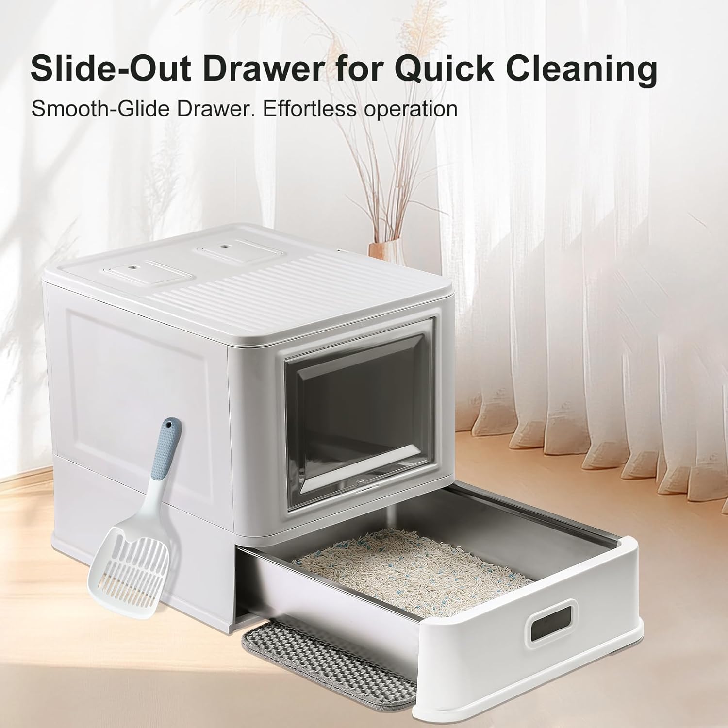 Thumbnail 3 de Marchul Enclosed Stainless Steel Cat Litter Box 🐱