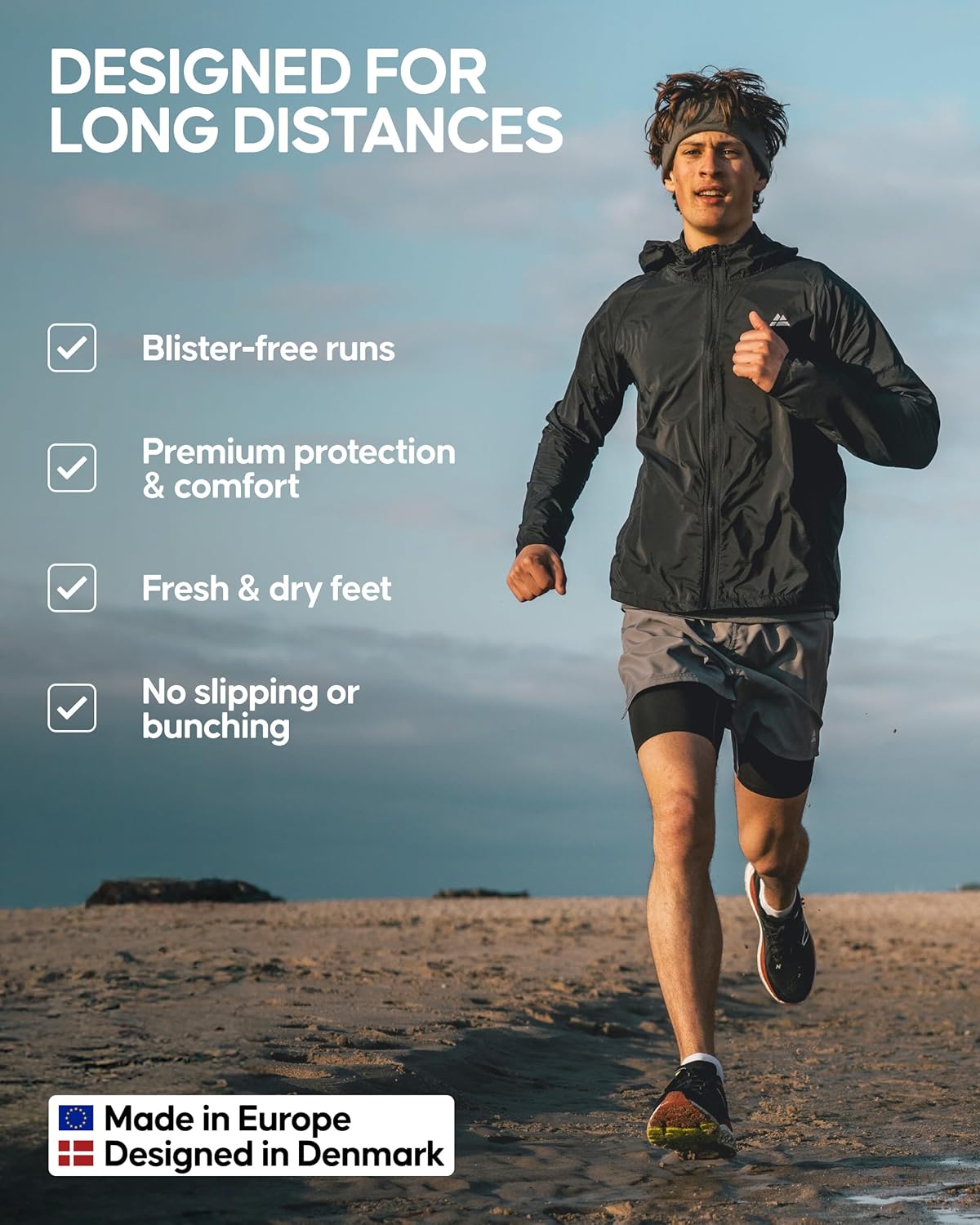 Thumbnail 2 de Danish Endurance cushioned ankle running socks (3-pack) for long distances