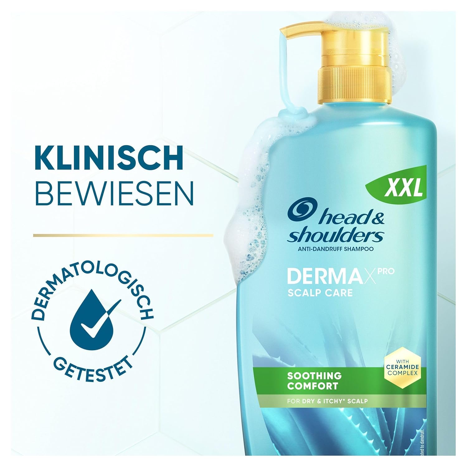 Thumbnail 2 de Head & Shoulders DermaXPro Beruhigendes Komfort Anti-Schuppen Shampoo 800 ml – Aloe Vera & Ceramidkomplex