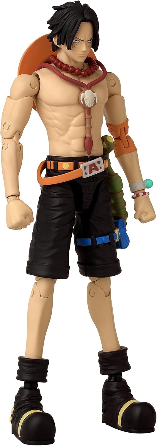 Detalle de Bandai Anime Heroes Portgas D. Ace – figurka One Piece 16 cm z wymiennymi twarzami i ramionami