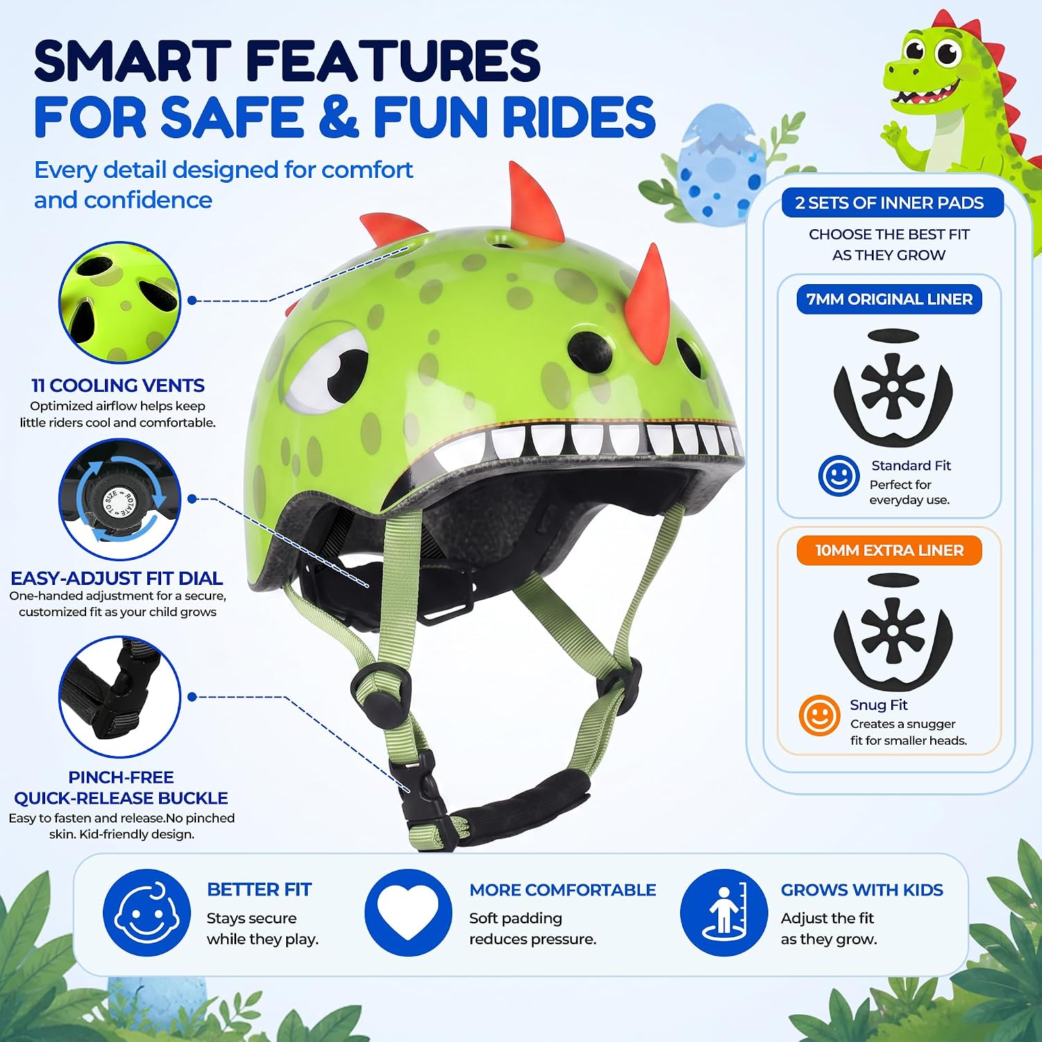 Thumbnail 3 de Atphfety Toddler Kids Bike Helmet — Adjustable, Multi-Sport Safety for Ages 1–14