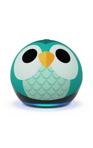 Detalle de Echo Dot Kids (newest gen) – Owl with Alexa, a kid-friendly smart speaker for learning and play