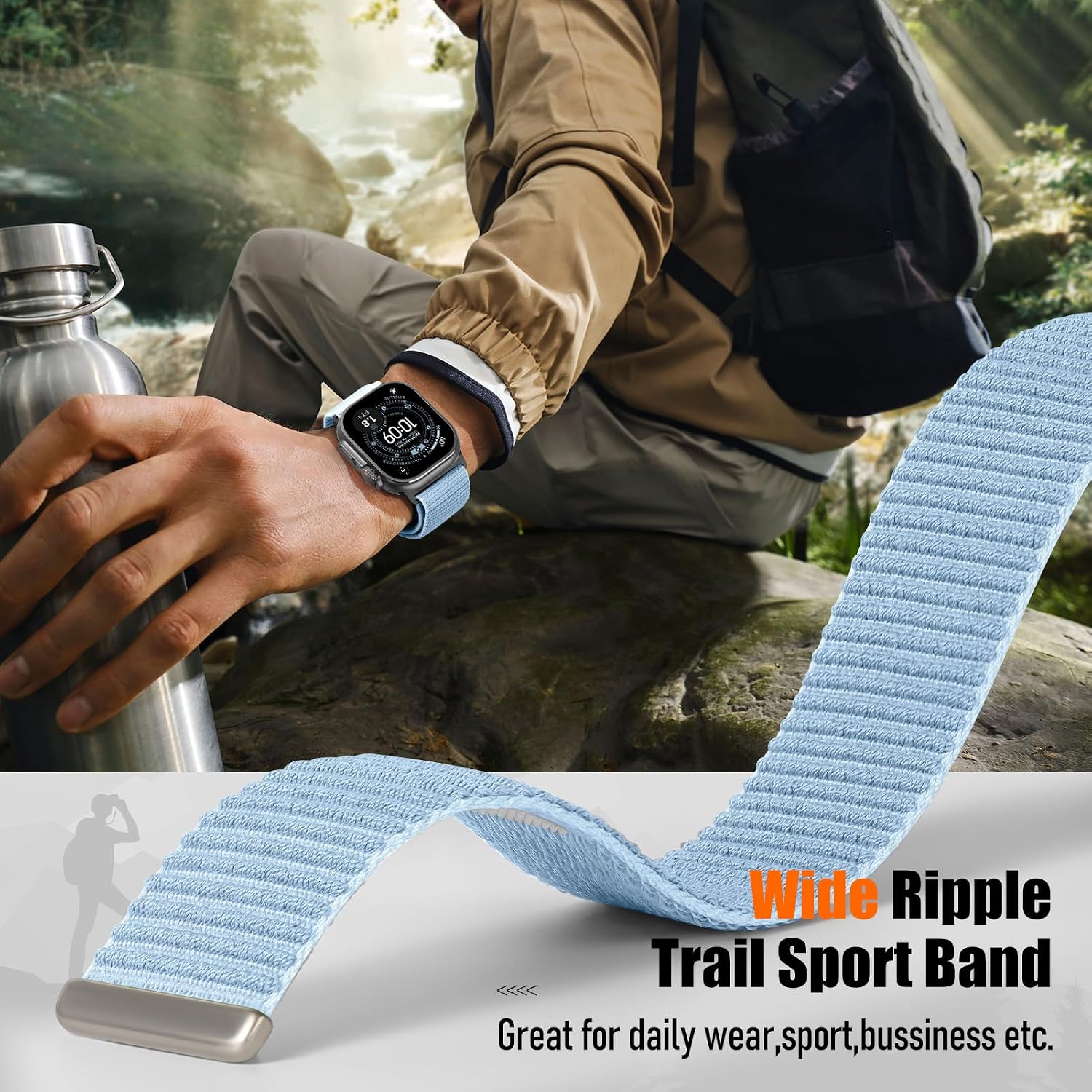 Detalle 2 de DMVEIMAL Sport Loop Nylonarmband für Apple Watch – 38–42 mm, kompatibel mit Series 11/10, 9–7, SE/SE 2/SE 3, Ultra, 3/2/1