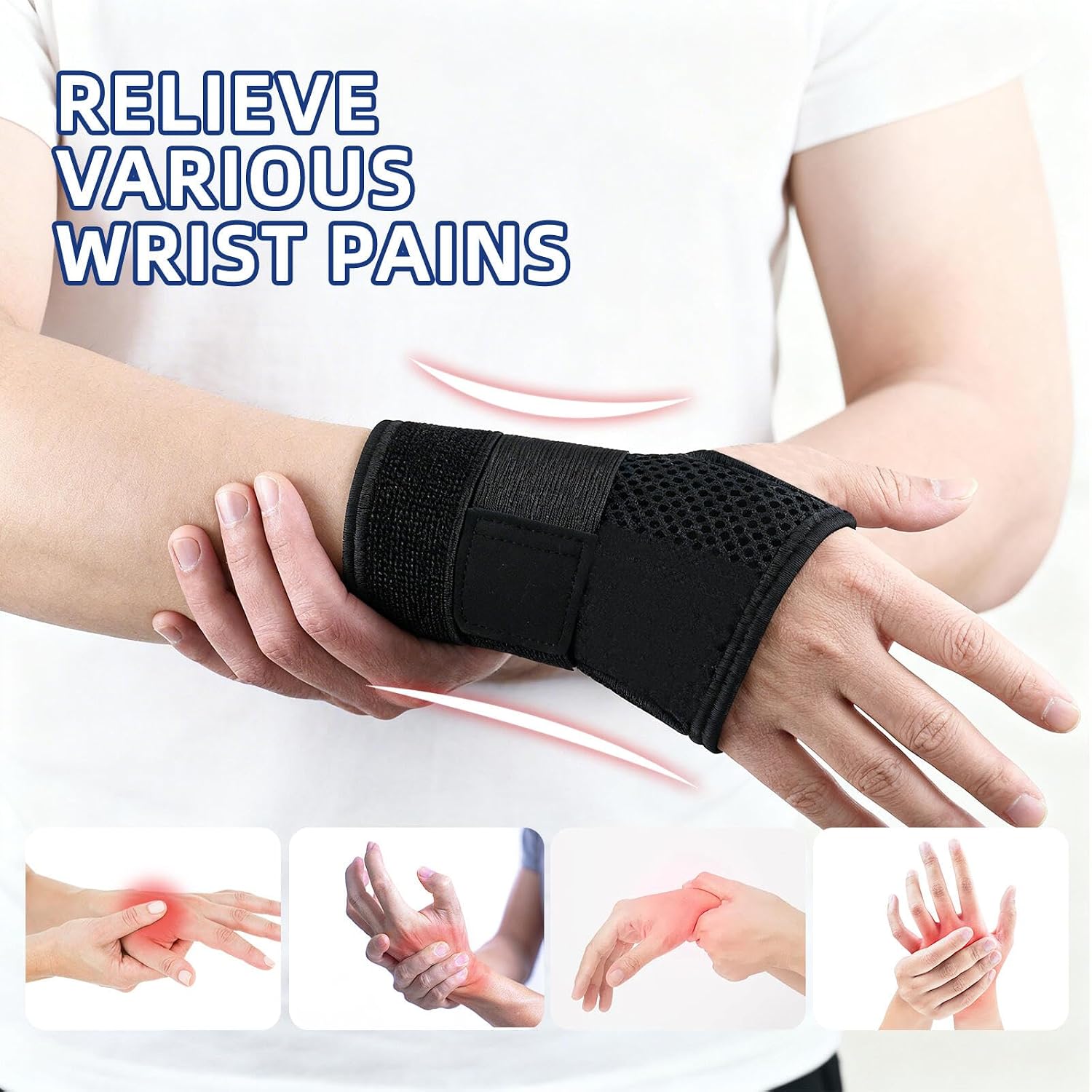 Thumbnail 2 de Bagtopia Wrist Brace, Left-Hand S/M Nylon Support with Adjustable Straps